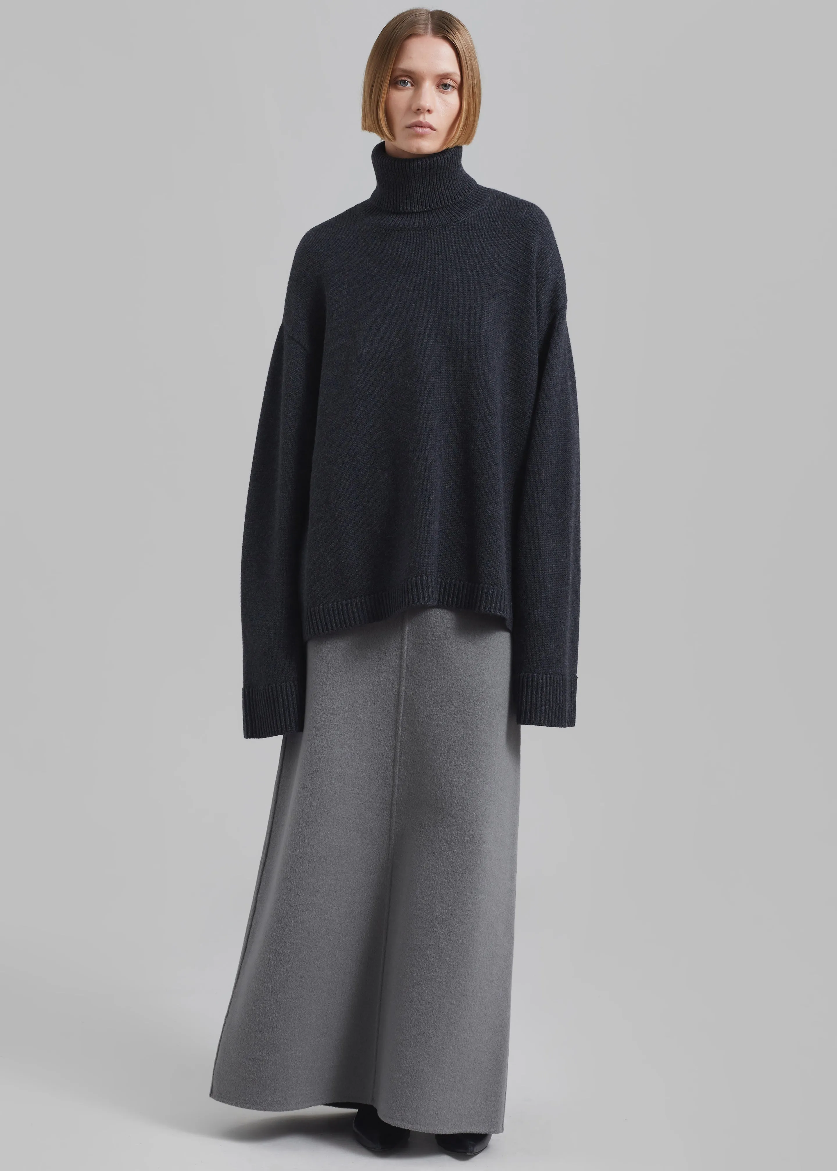 Rhea Trapeze Turtleneck - Charcoal sold by Frankie Shop product image thumbnail 3