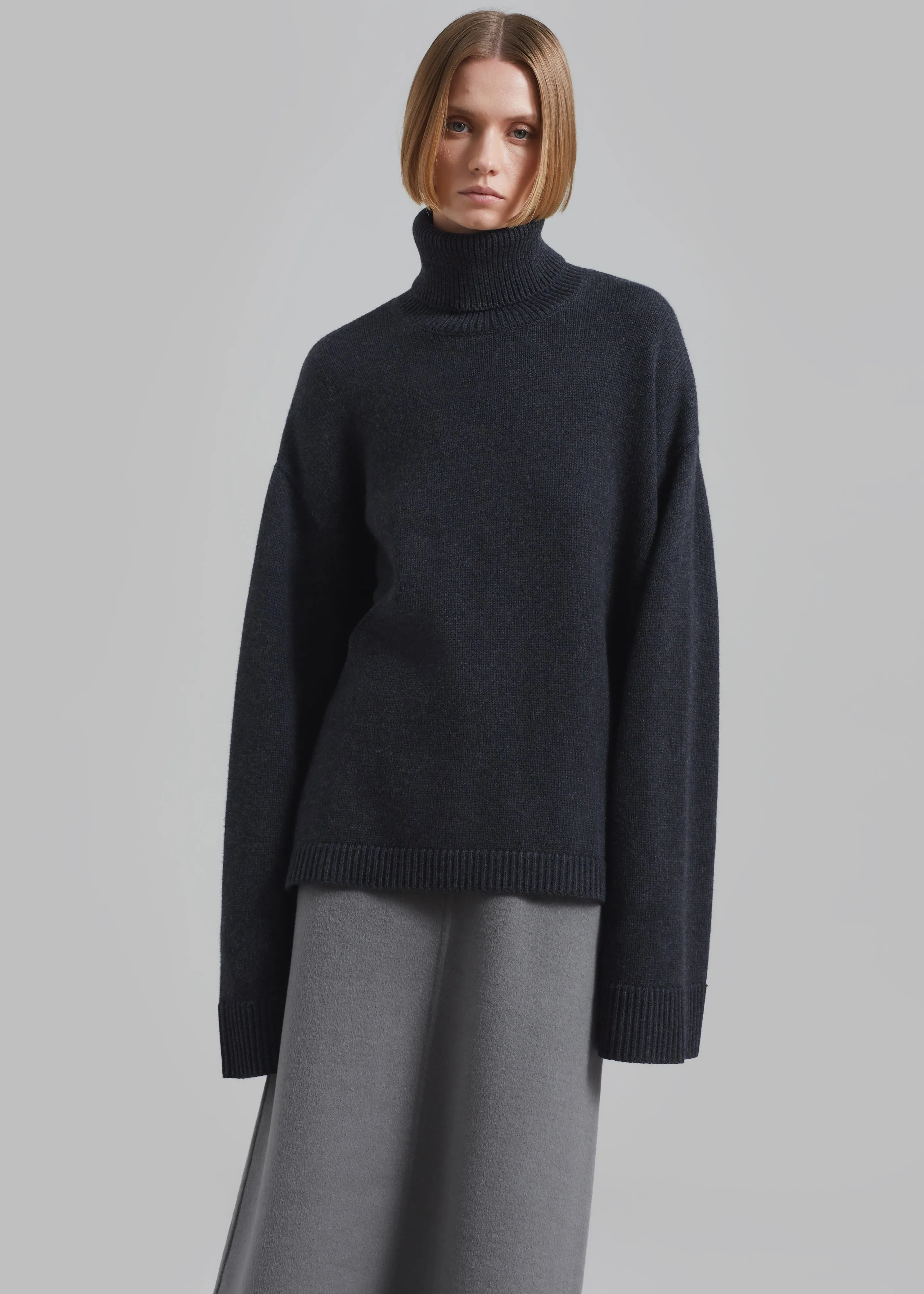 Rhea Trapeze Turtleneck - Charcoal sold by Frankie Shop product image thumbnail 2