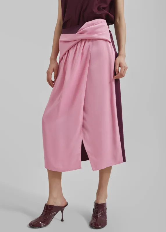 JW Anderson Twisted Midi Skirt - Bubblegum sold by Frankie Shop