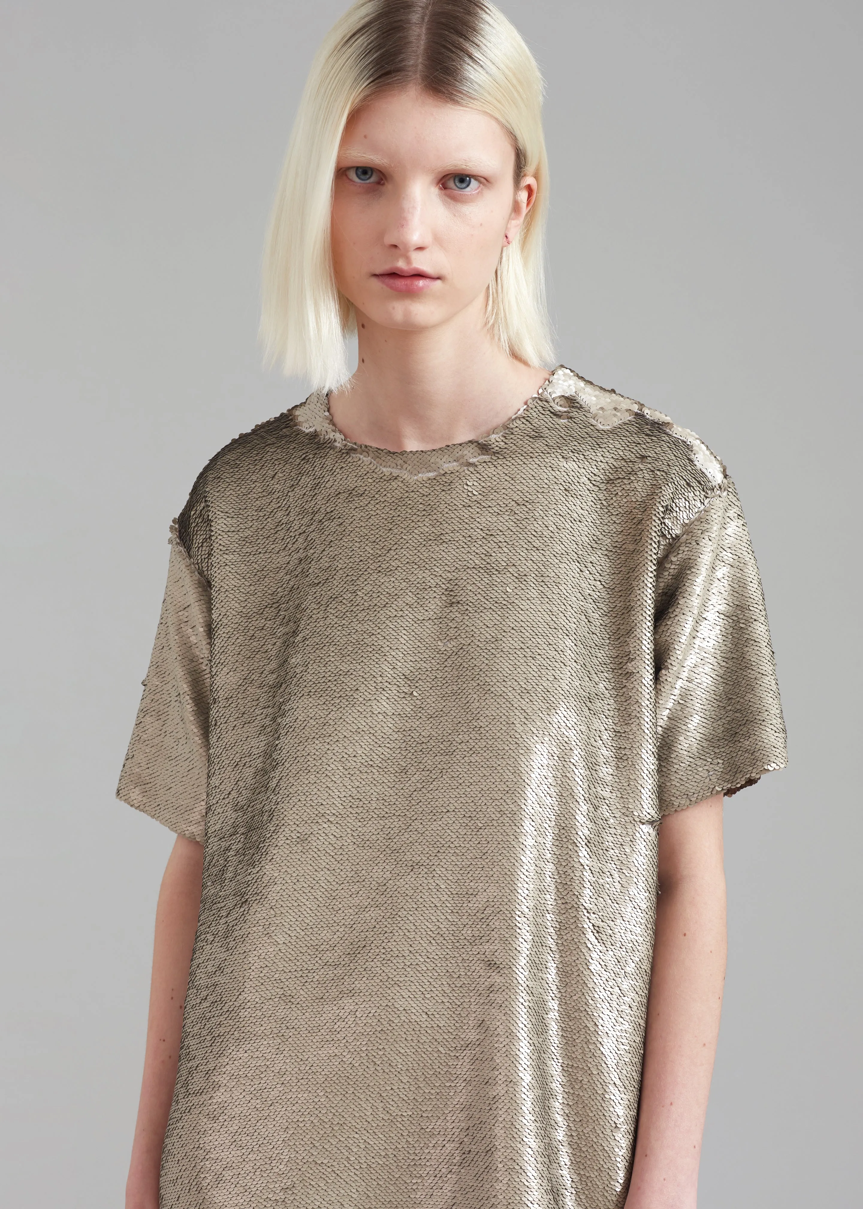 Riley Sequins Tee Mini Dress - Bronze sold by Frankie Shop product image thumbnail 5