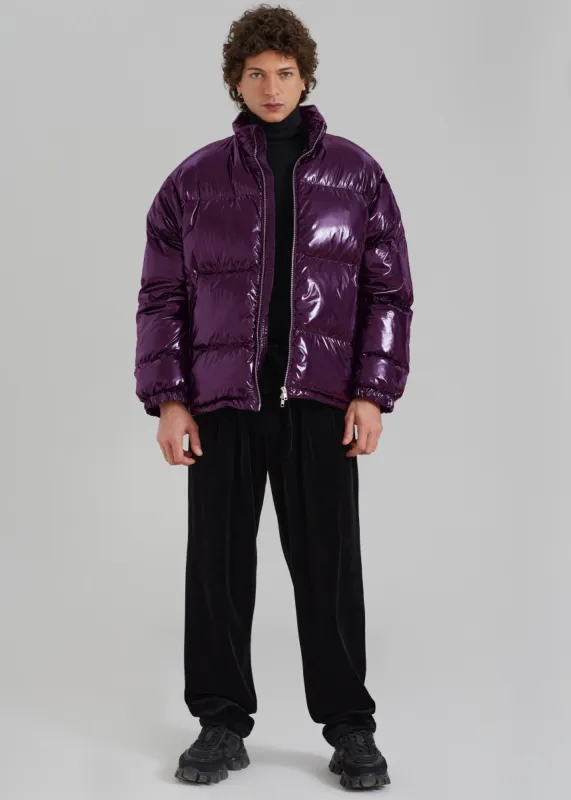 Carson Gloss Puffer - Aubergine made by Frankie Shop