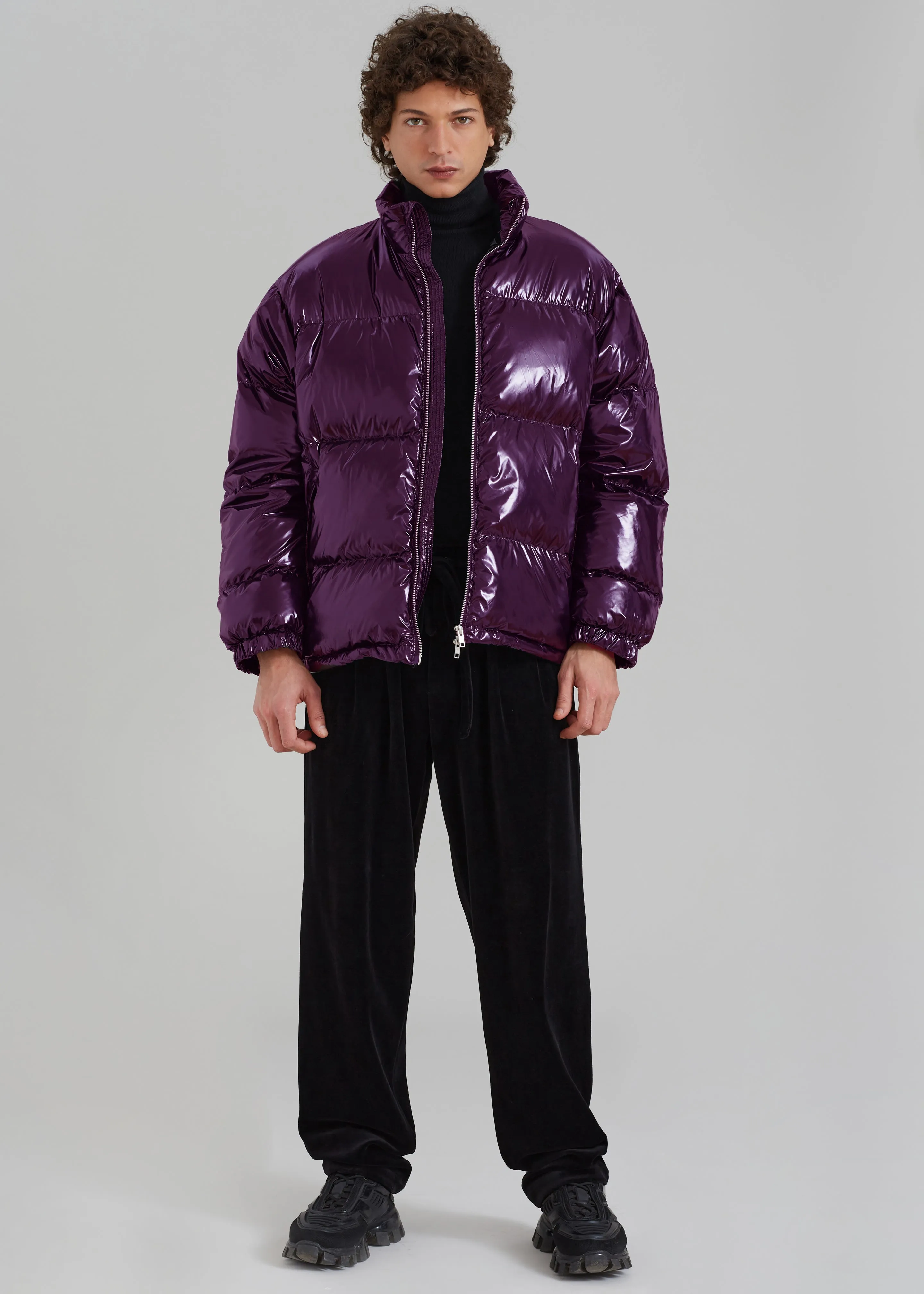 Carson Gloss Puffer - Aubergine sold by Frankie Shop