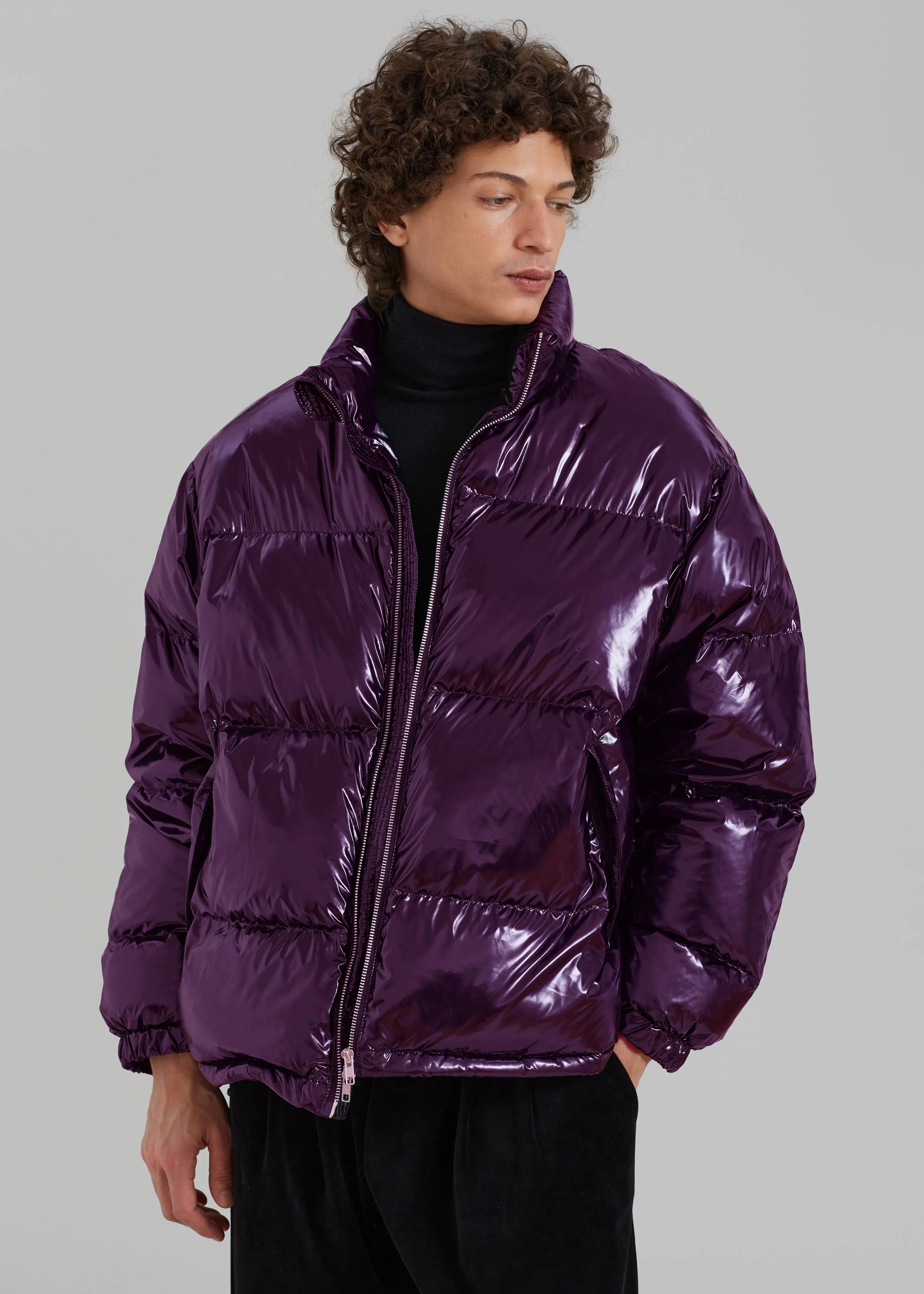 Carson Gloss Puffer - Aubergine sold by Frankie Shop product image thumbnail 5