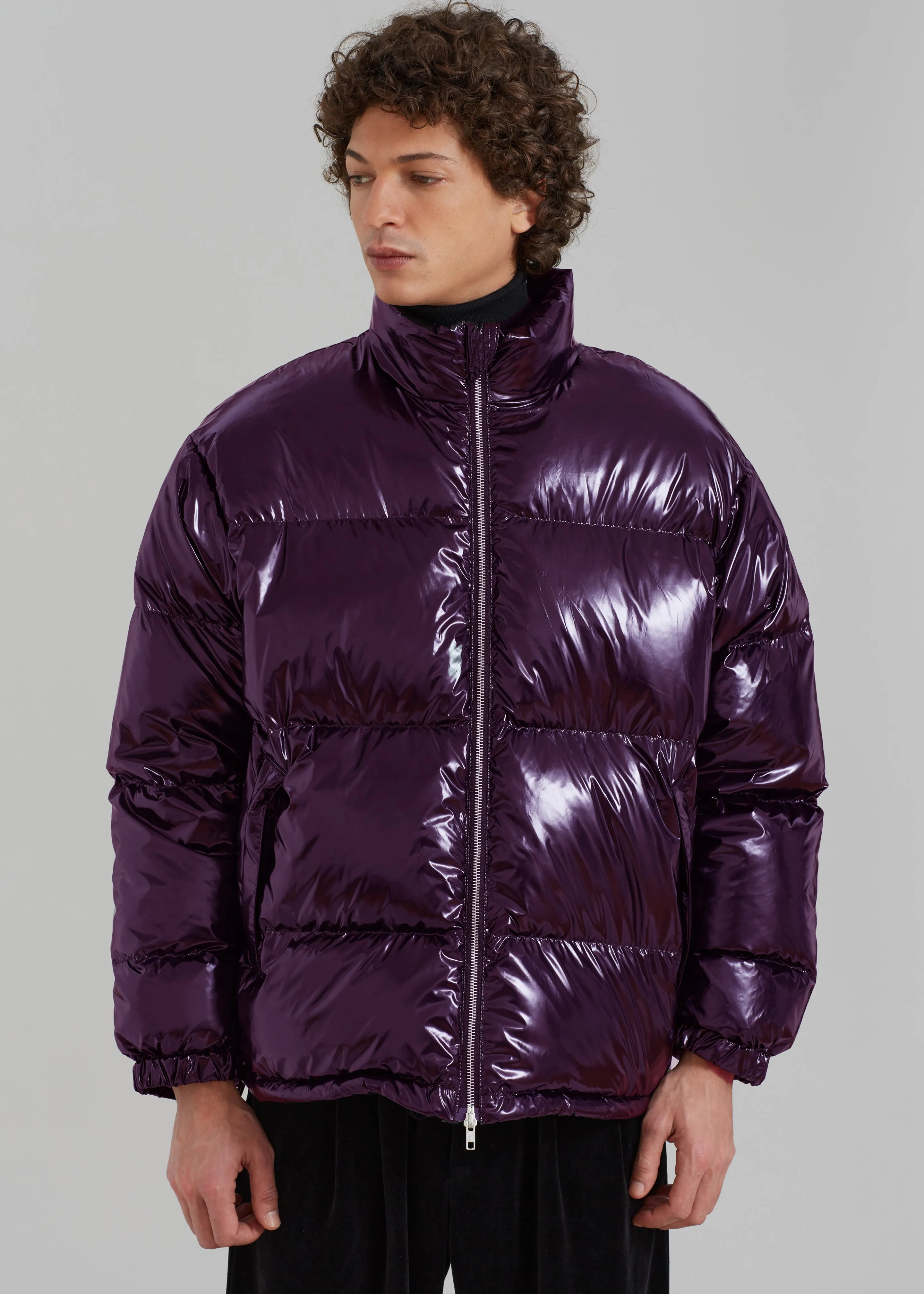 Carson Gloss Puffer - Aubergine sold by Frankie Shop product image thumbnail 4
