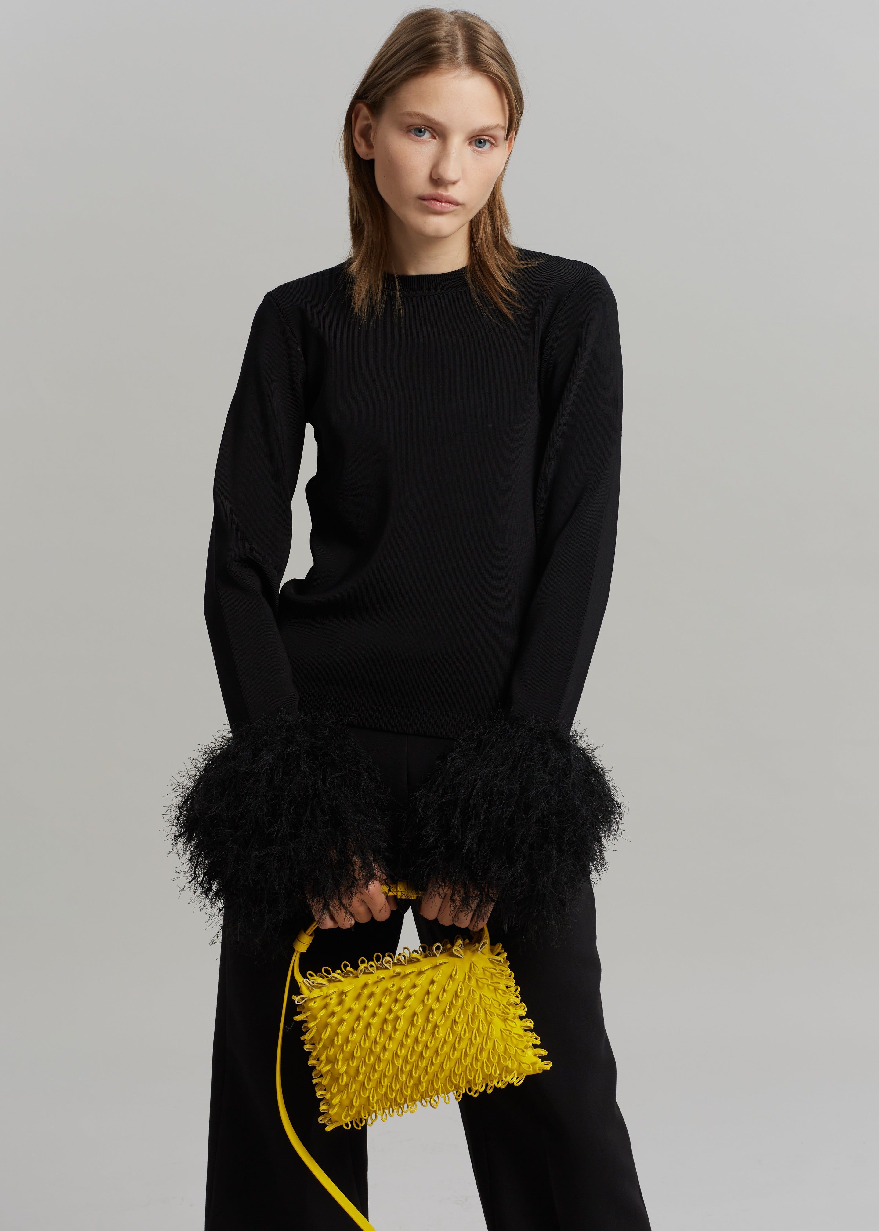 JW Anderson Pom Pom Cuff Crew Neck Jumper - Black sold by Frankie Shop product image thumbnail 2