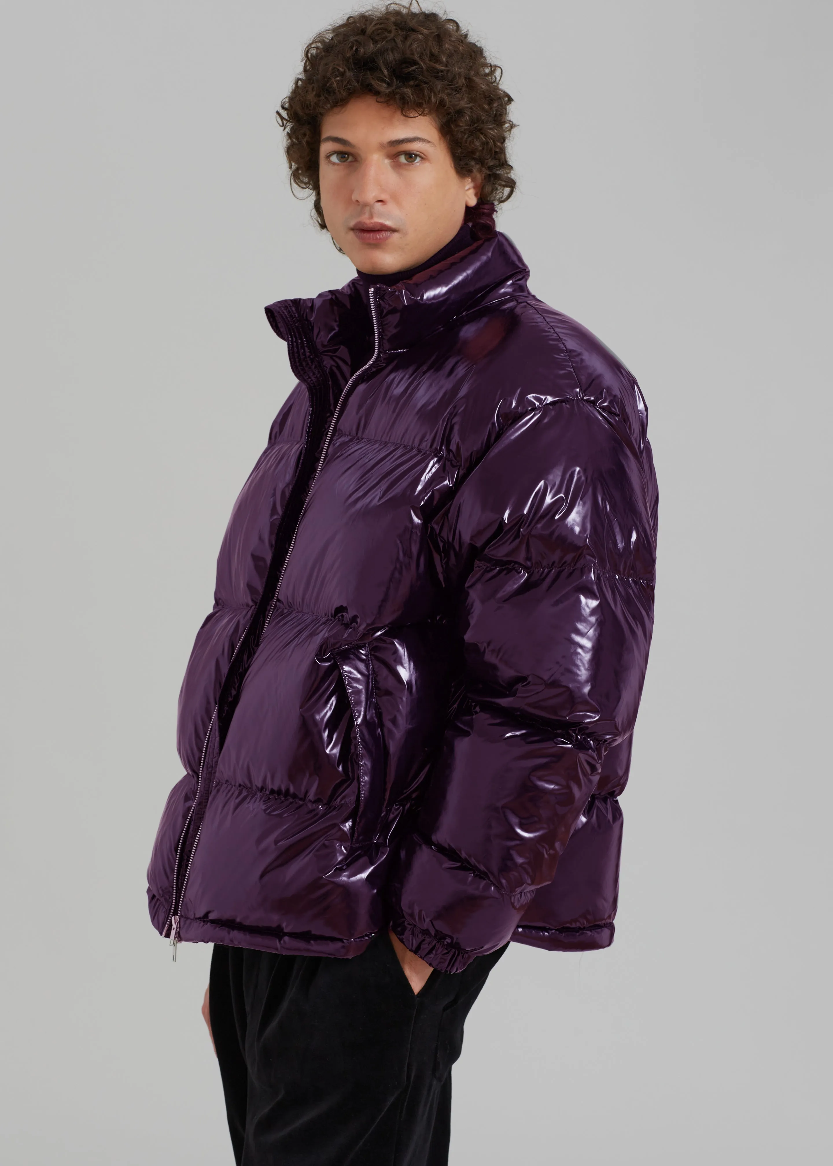 Carson Gloss Puffer - Aubergine sold by Frankie Shop product image thumbnail 2