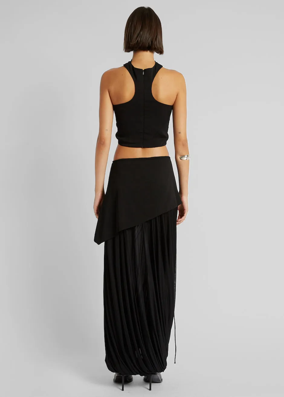 Christopher Esber Reversed Halter Ruched Crop Top - Black sold by Frankie Shop product image thumbnail 4