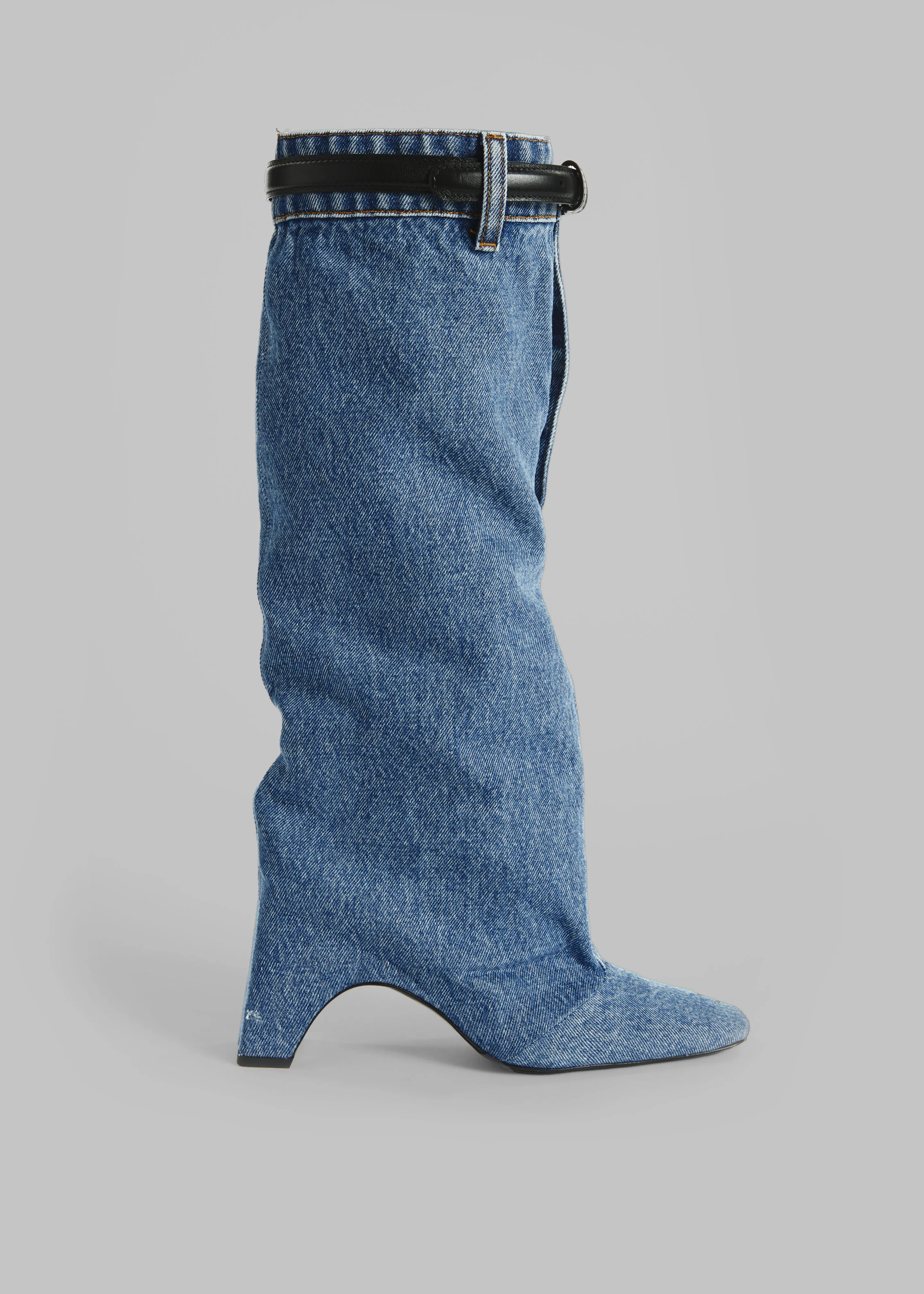 Coperni Denim Open Knee Bridge Boots - Washed Blue sold by Frankie Shop product image thumbnail 2