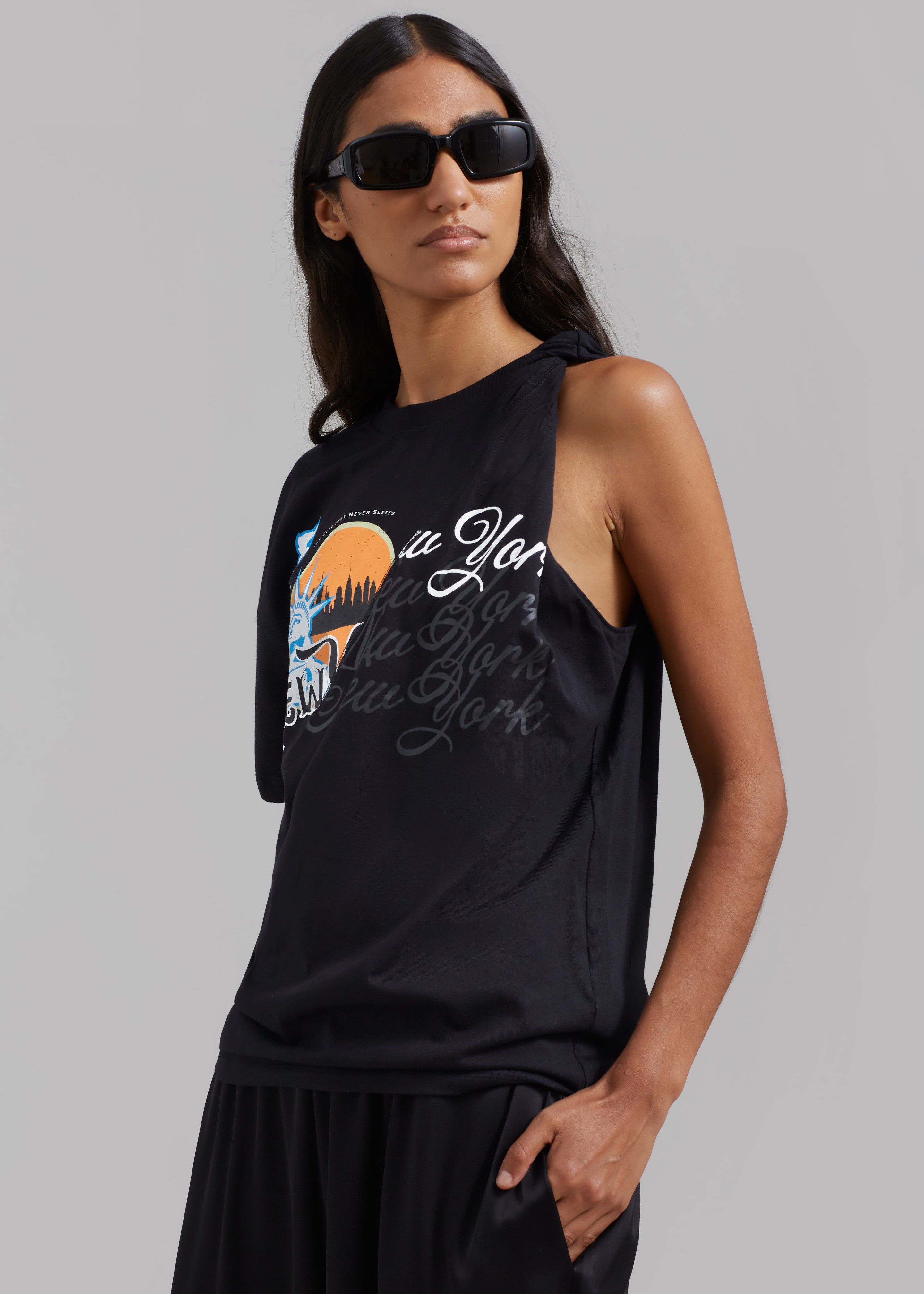 3.1 Phillip Lim We Are NY One Shoulder T-Shirt - Black Multi sold by Frankie Shop