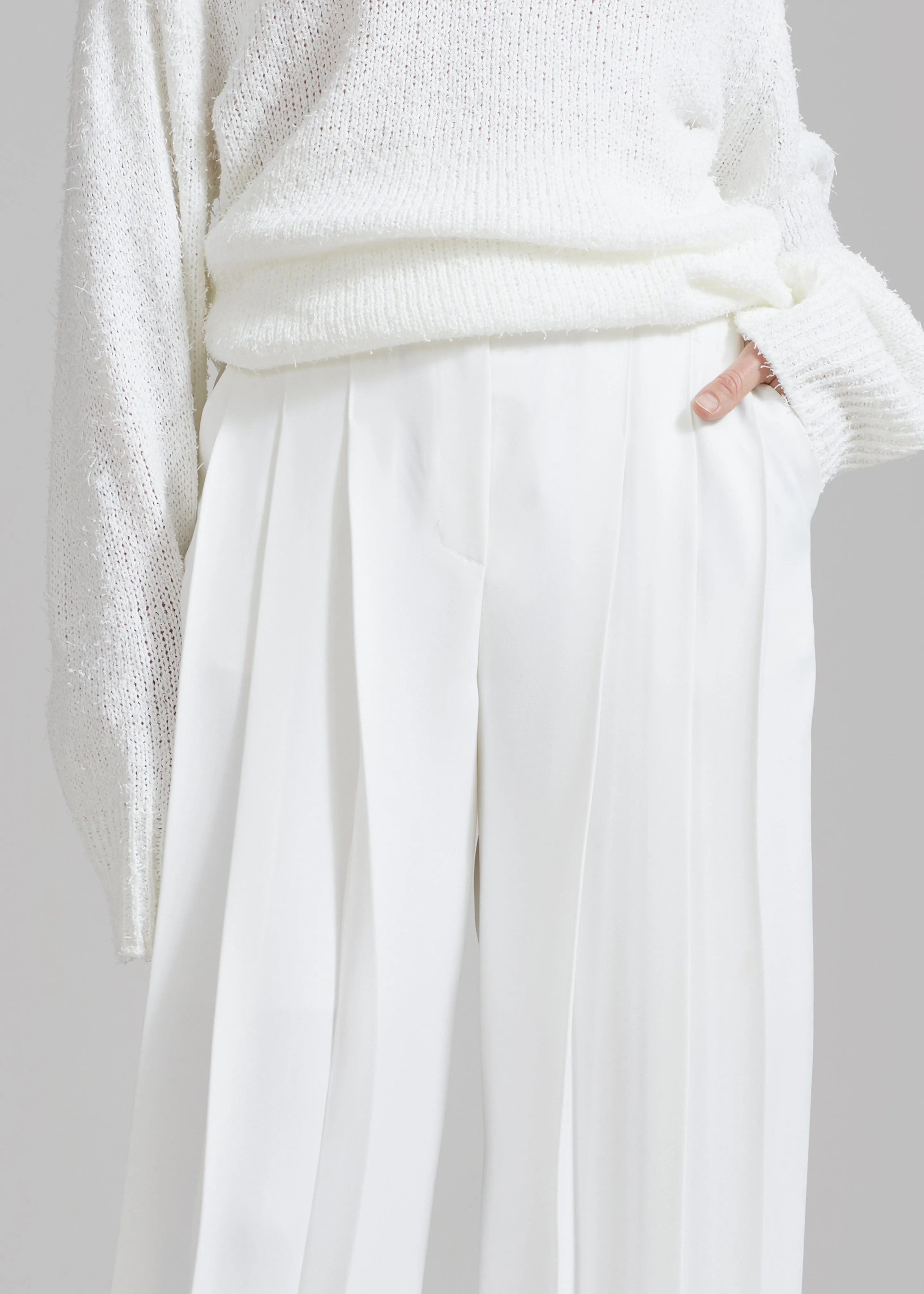 Dillon Pleated Pants - White sold by Frankie Shop product image thumbnail 4