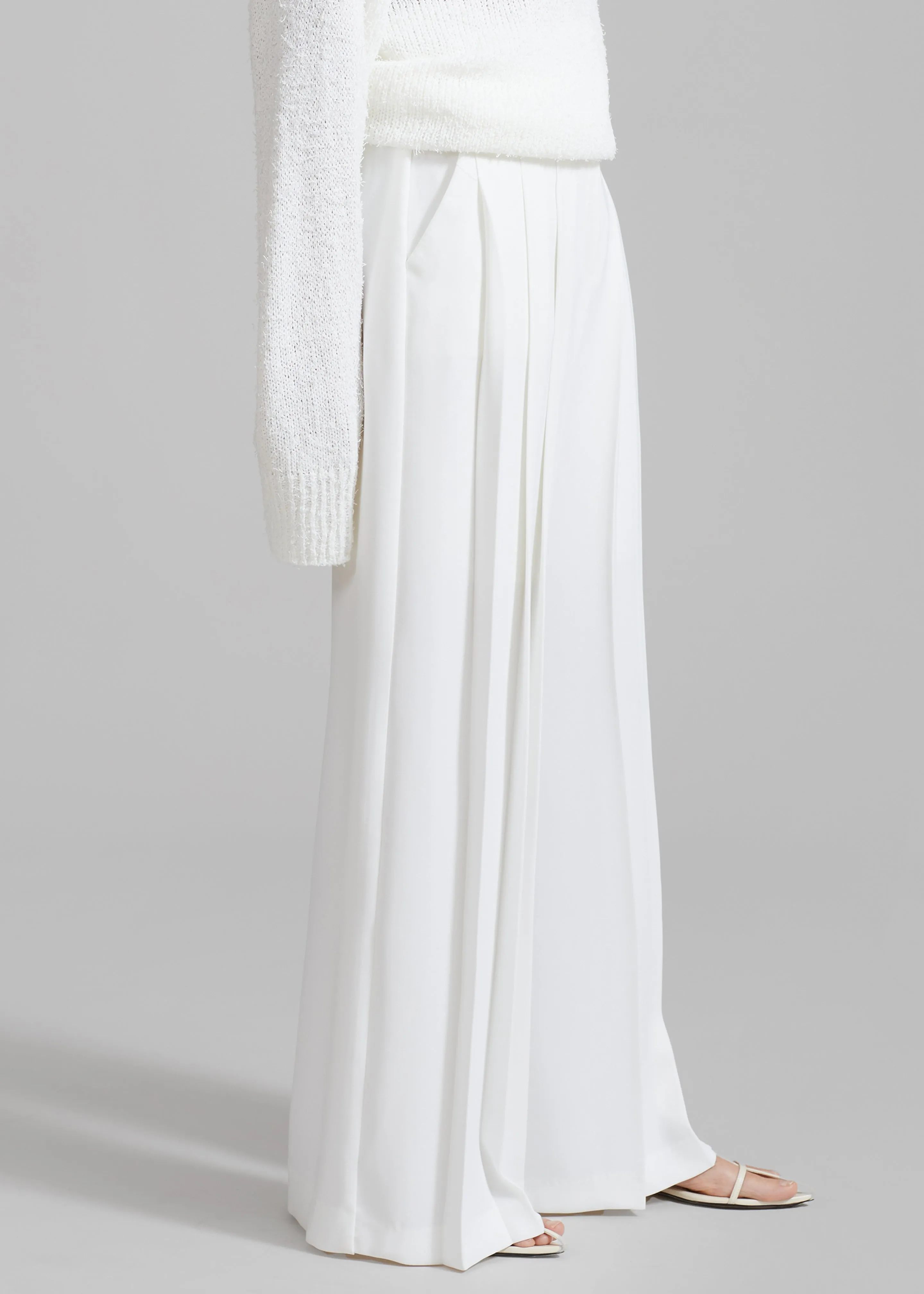 Dillon Pleated Pants - White sold by Frankie Shop product image thumbnail 3