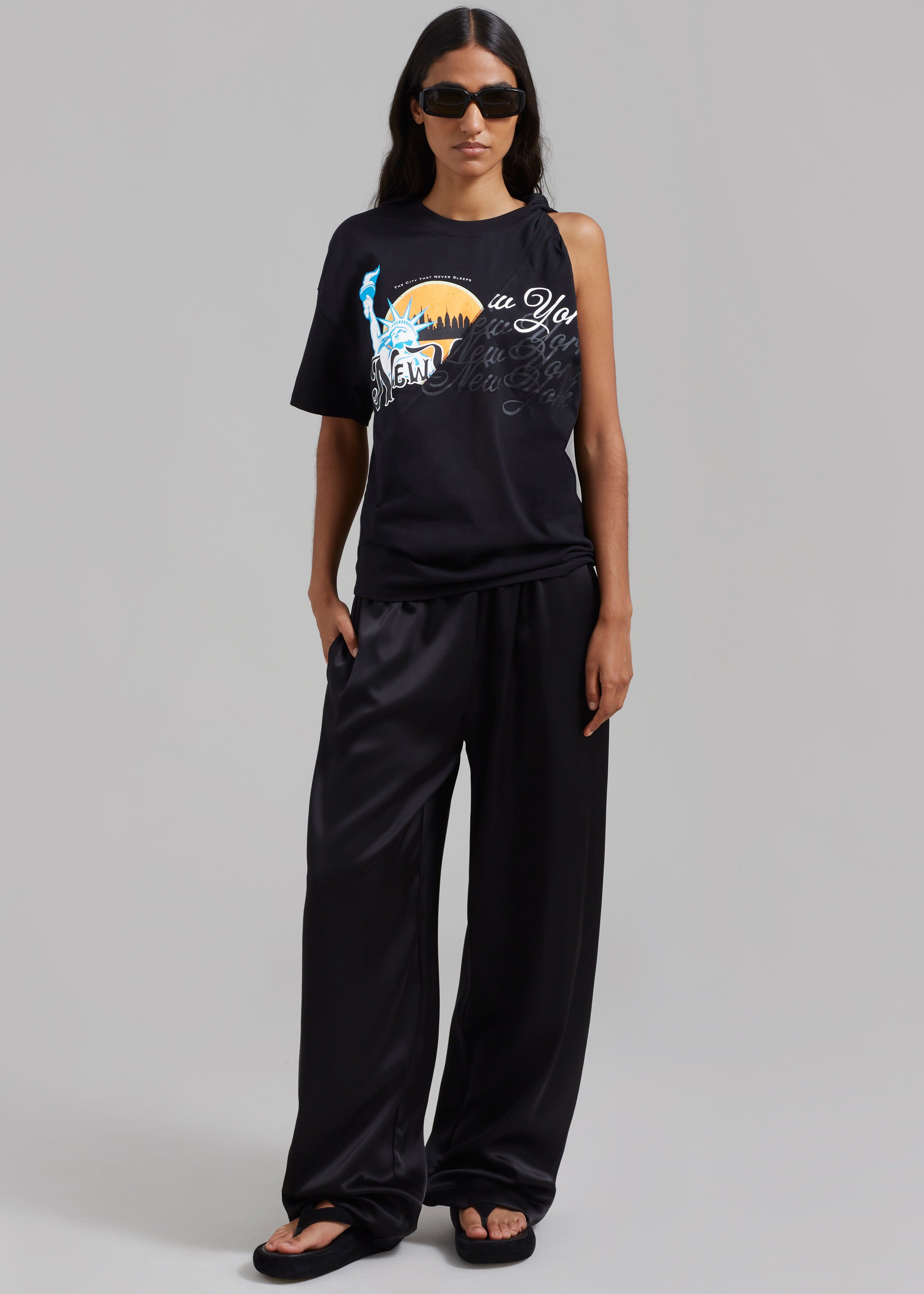 3.1 Phillip Lim We Are NY One Shoulder T-Shirt - Black Multi sold by Frankie Shop product image thumbnail 2