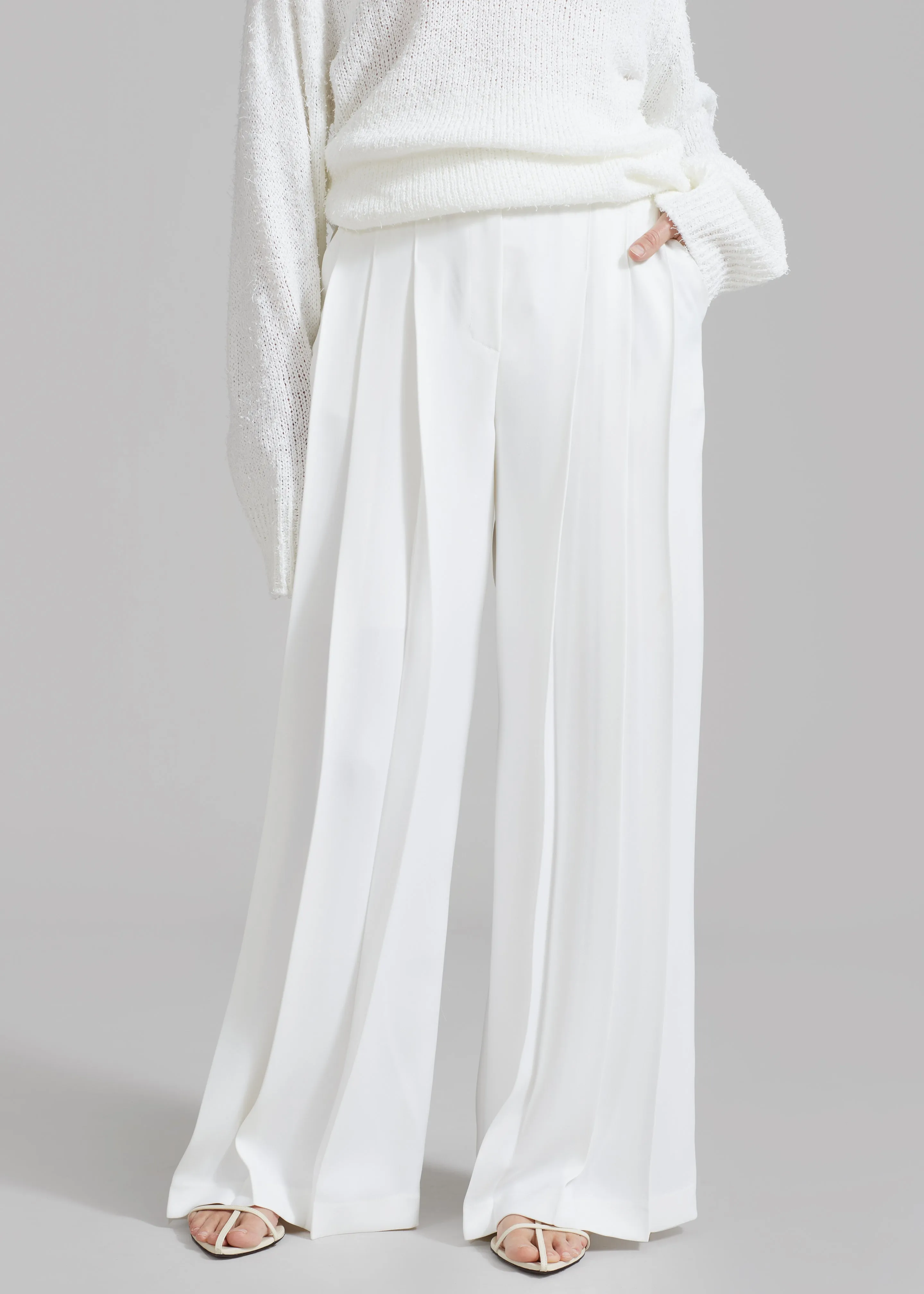 Dillon Pleated Pants - White sold by Frankie Shop product image thumbnail 5