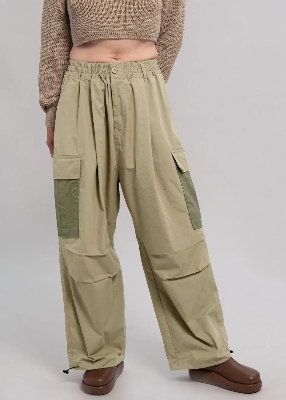 Stu Colorblock Cargo Pants - Beige Combo sold by Frankie Shop product image thumbnail 2