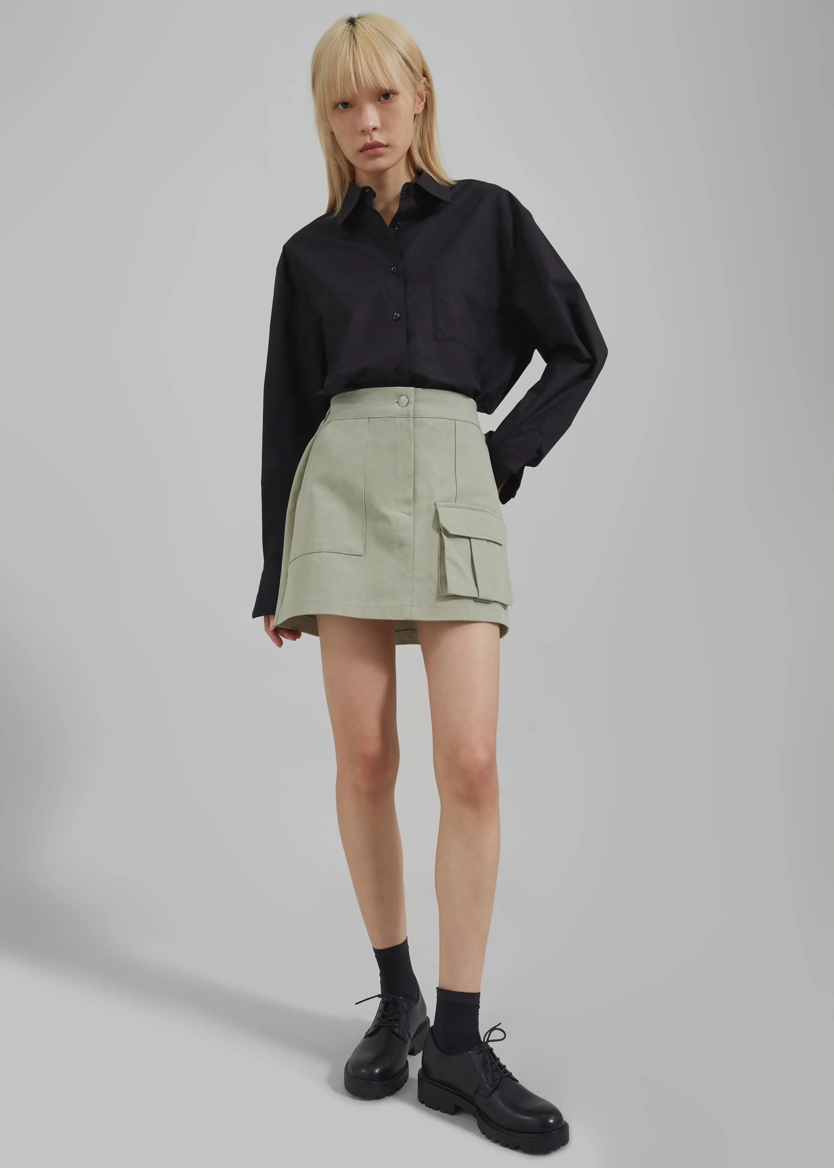 Malia Cargo Mini Skirt - Khaki sold by Frankie Shop product image thumbnail 2