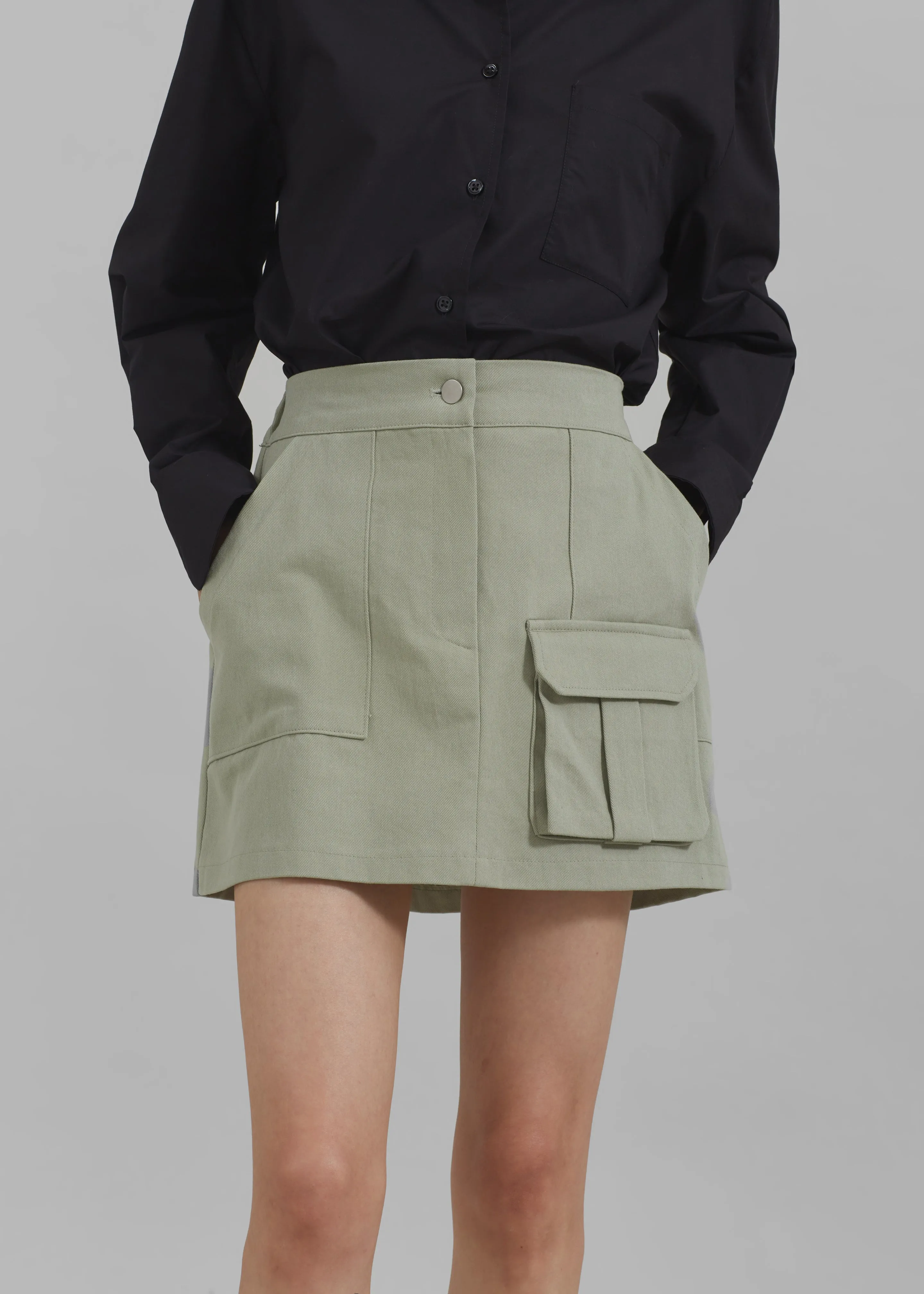 Malia Cargo Mini Skirt - Khaki sold by Frankie Shop product image thumbnail 5