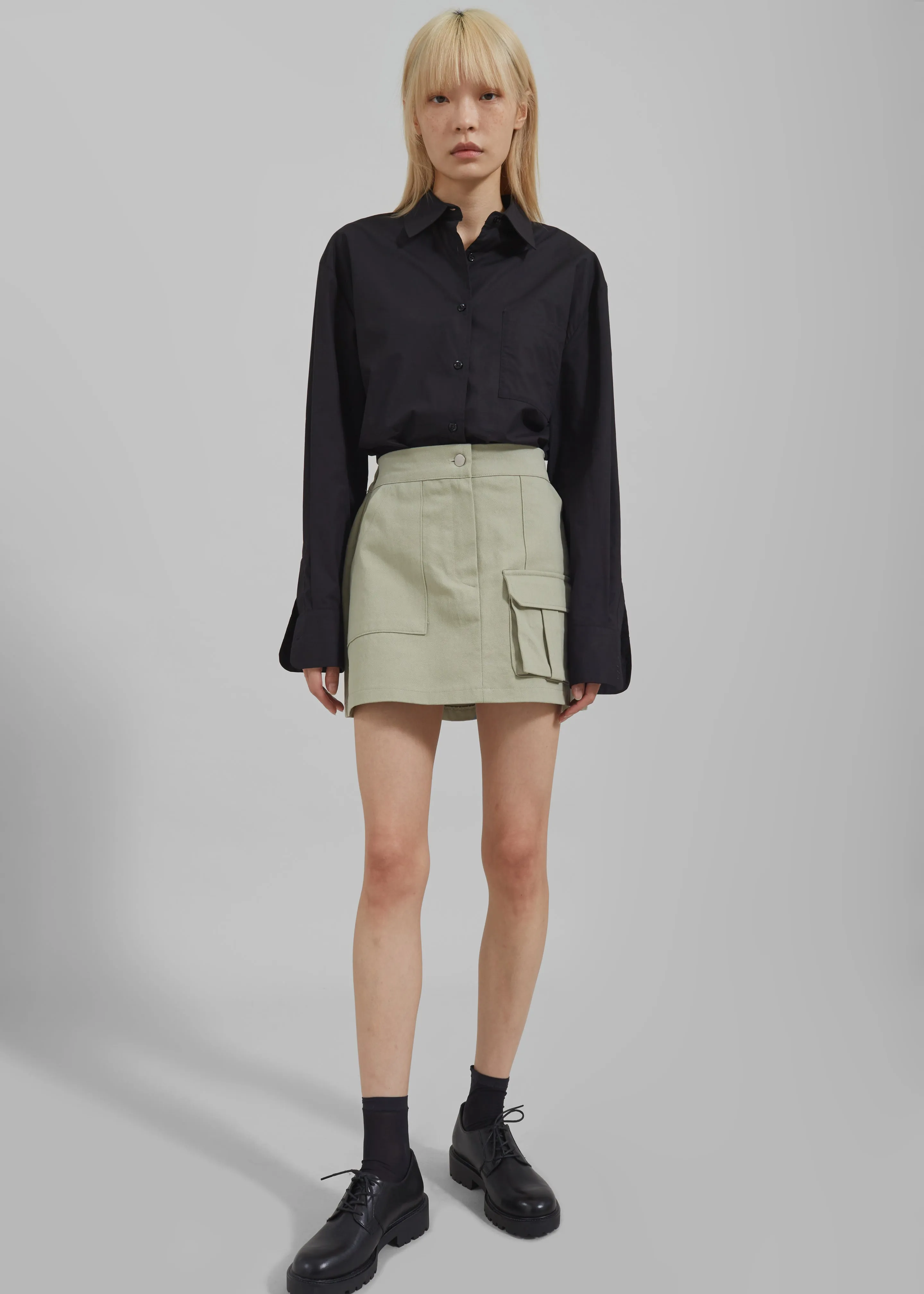 Malia Cargo Mini Skirt - Khaki sold by Frankie Shop