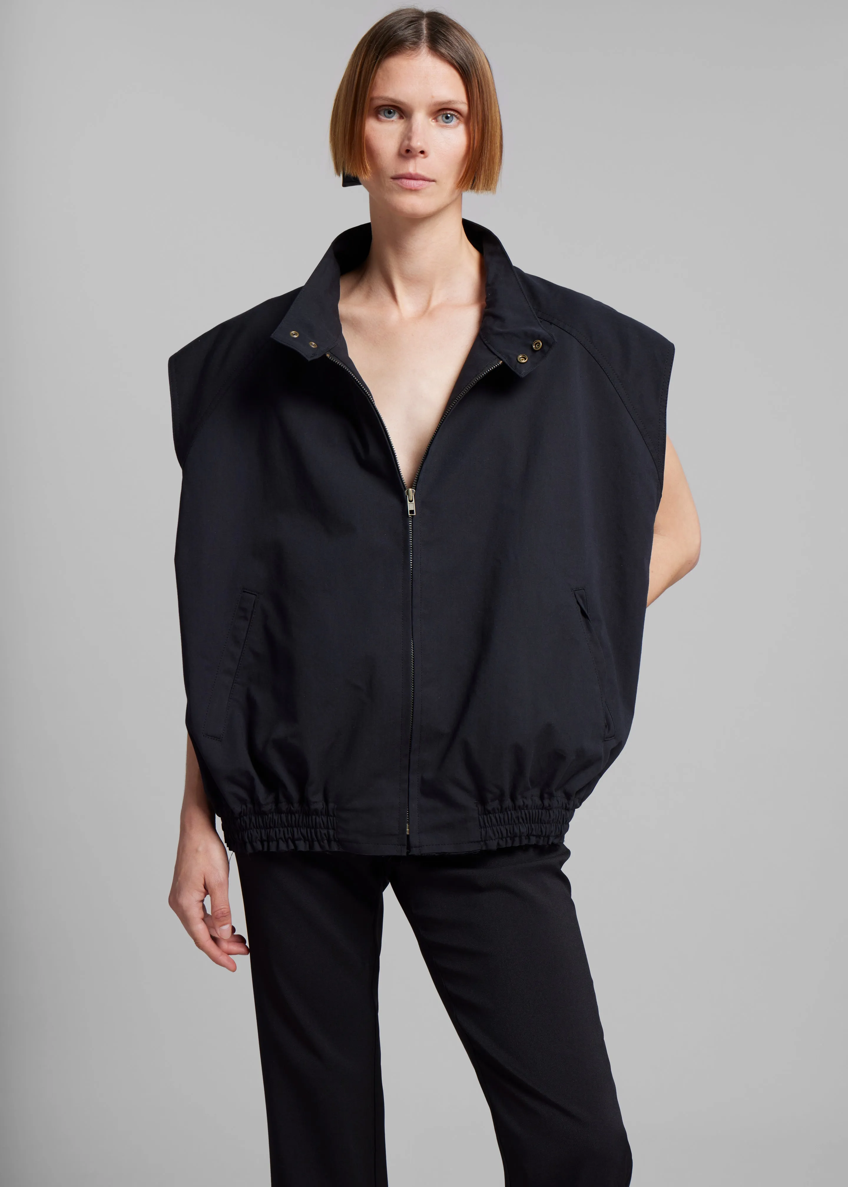 Lance Sleeveless Bomber Jacket - Black sold by Frankie Shop product image thumbnail 4