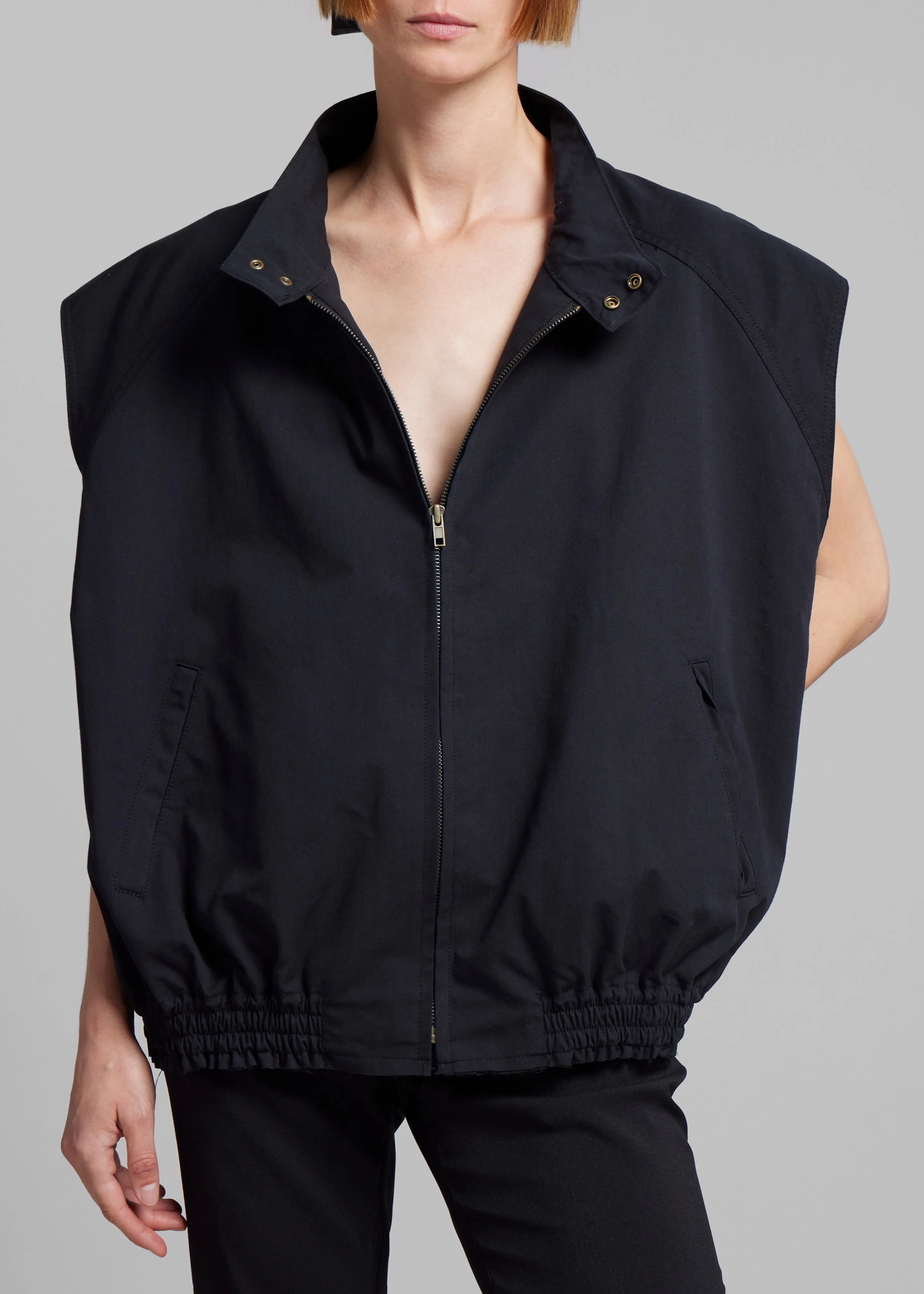 Lance Sleeveless Bomber Jacket - Black sold by Frankie Shop product image thumbnail 5