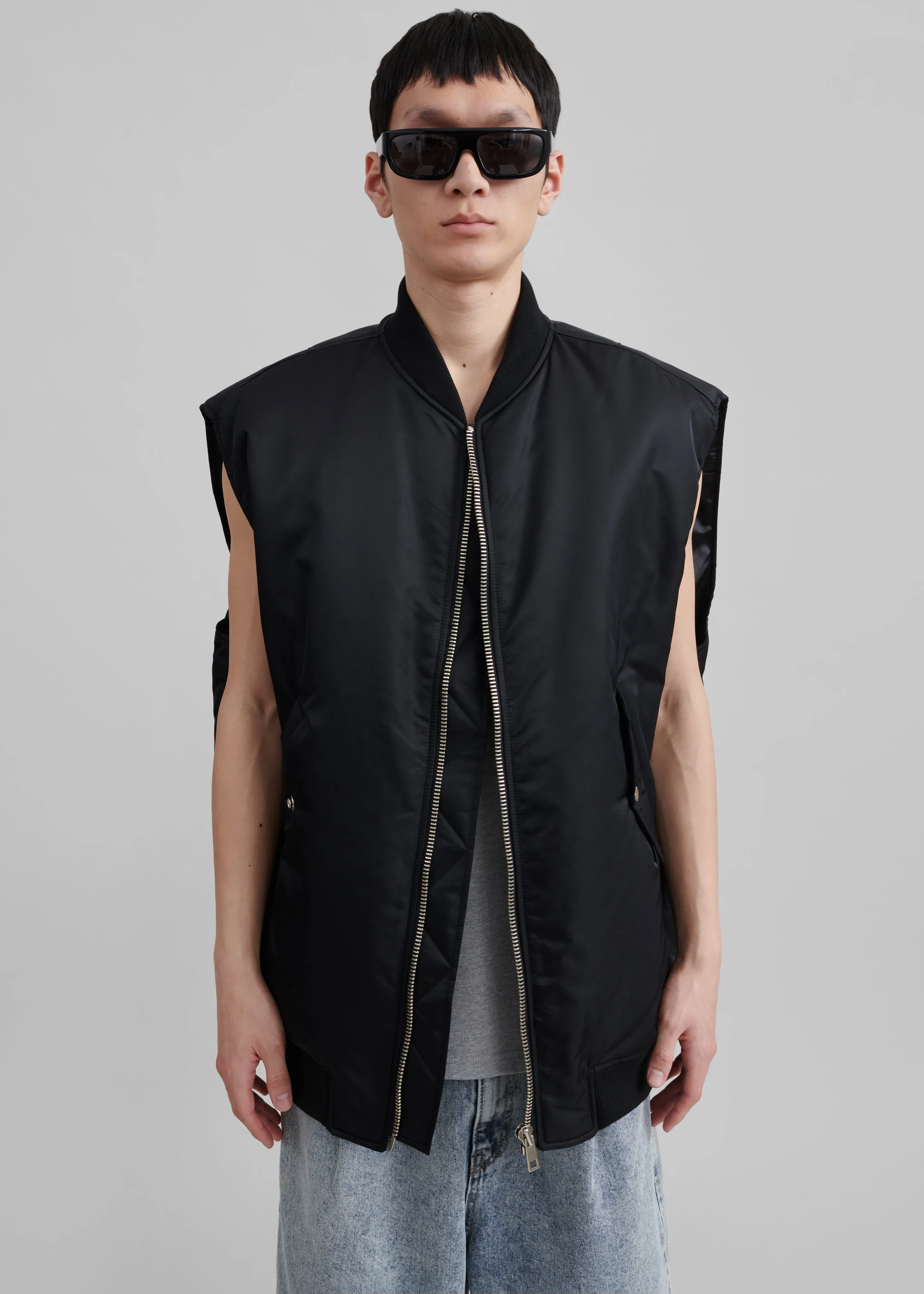 Astra Sleeveless Jacket - Black sold by Frankie Shop