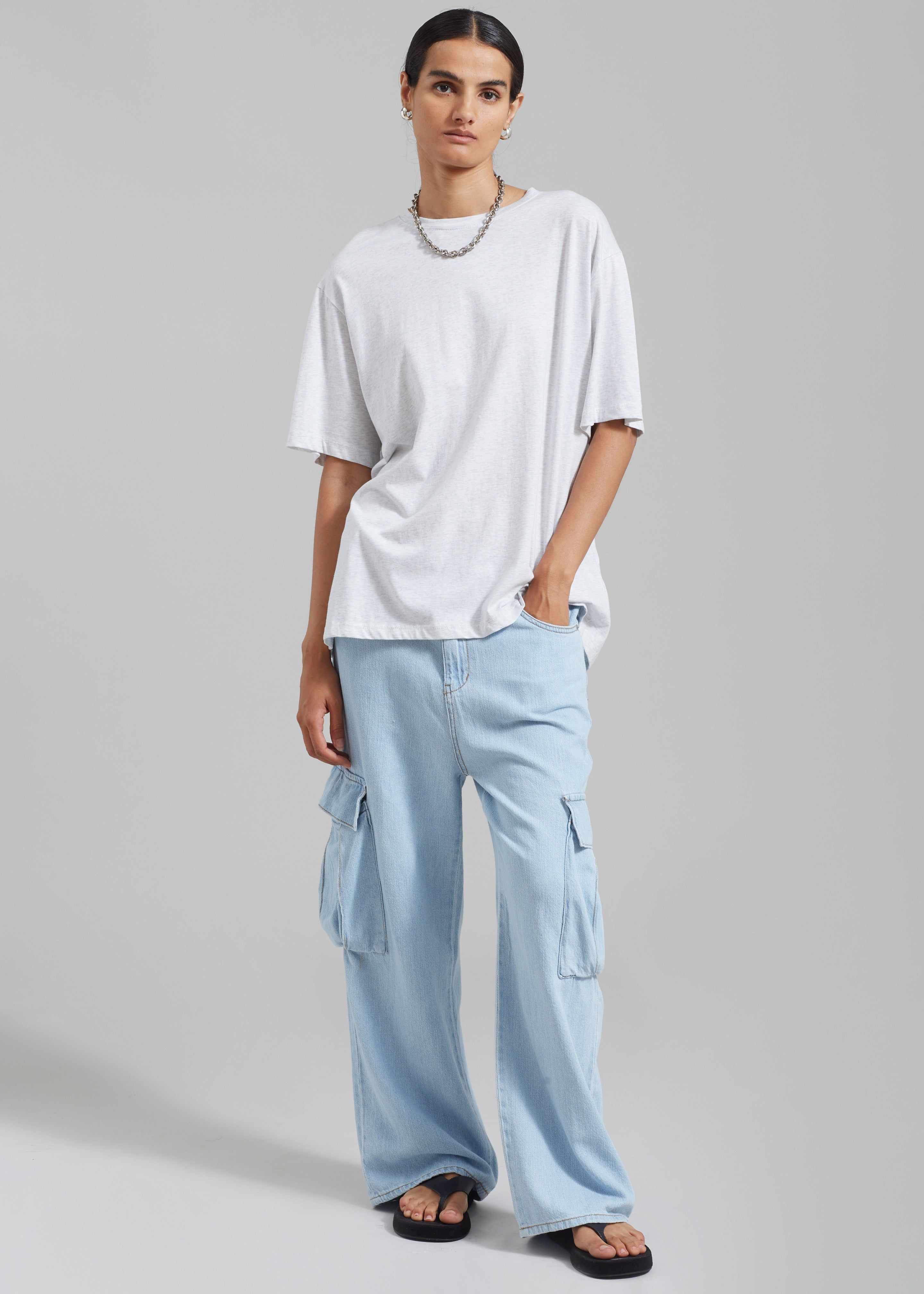 Tatum Cargo Jeans - Light Wash sold by Frankie Shop