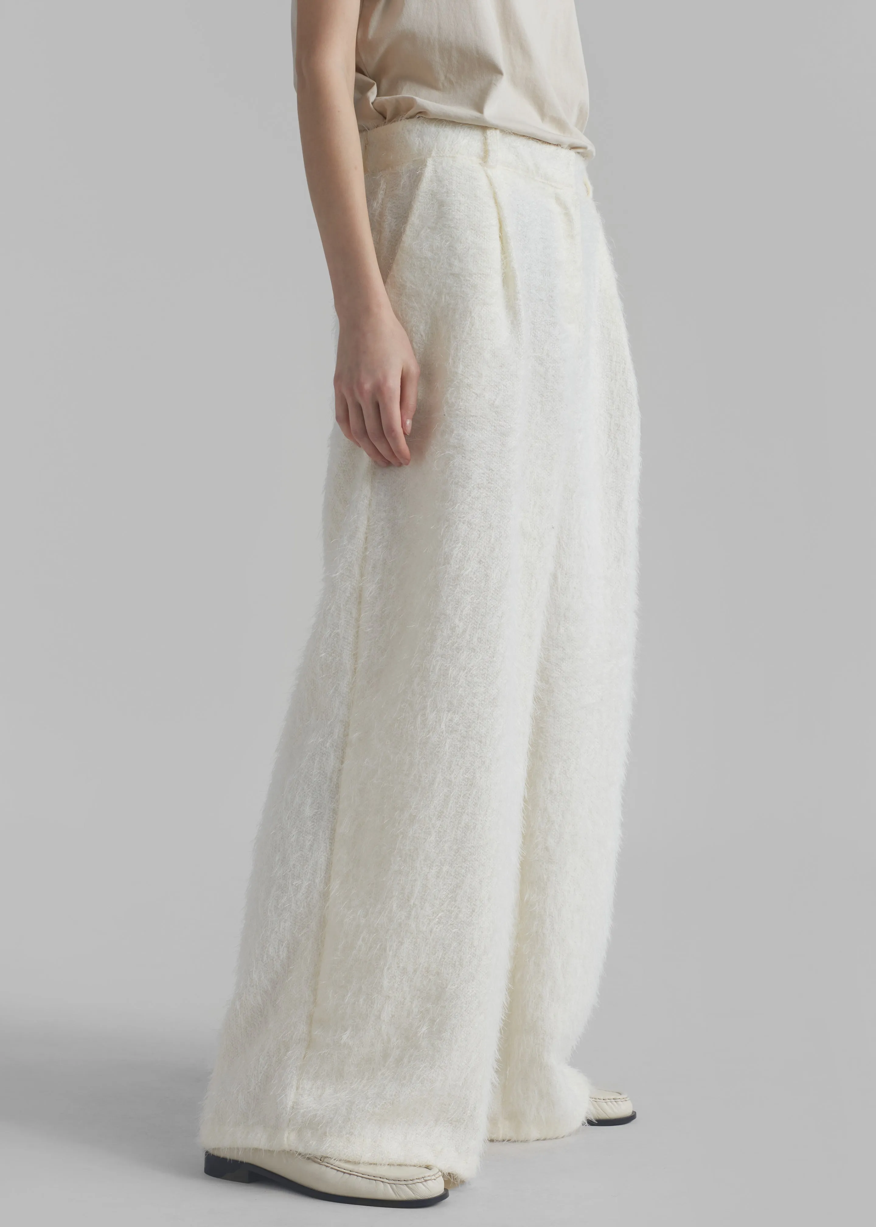 Millie Fluffy Pants - White sold by Frankie Shop product image thumbnail 2