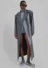 Tina Faux Leather Trench Coat - Grey sold by Frankie Shop