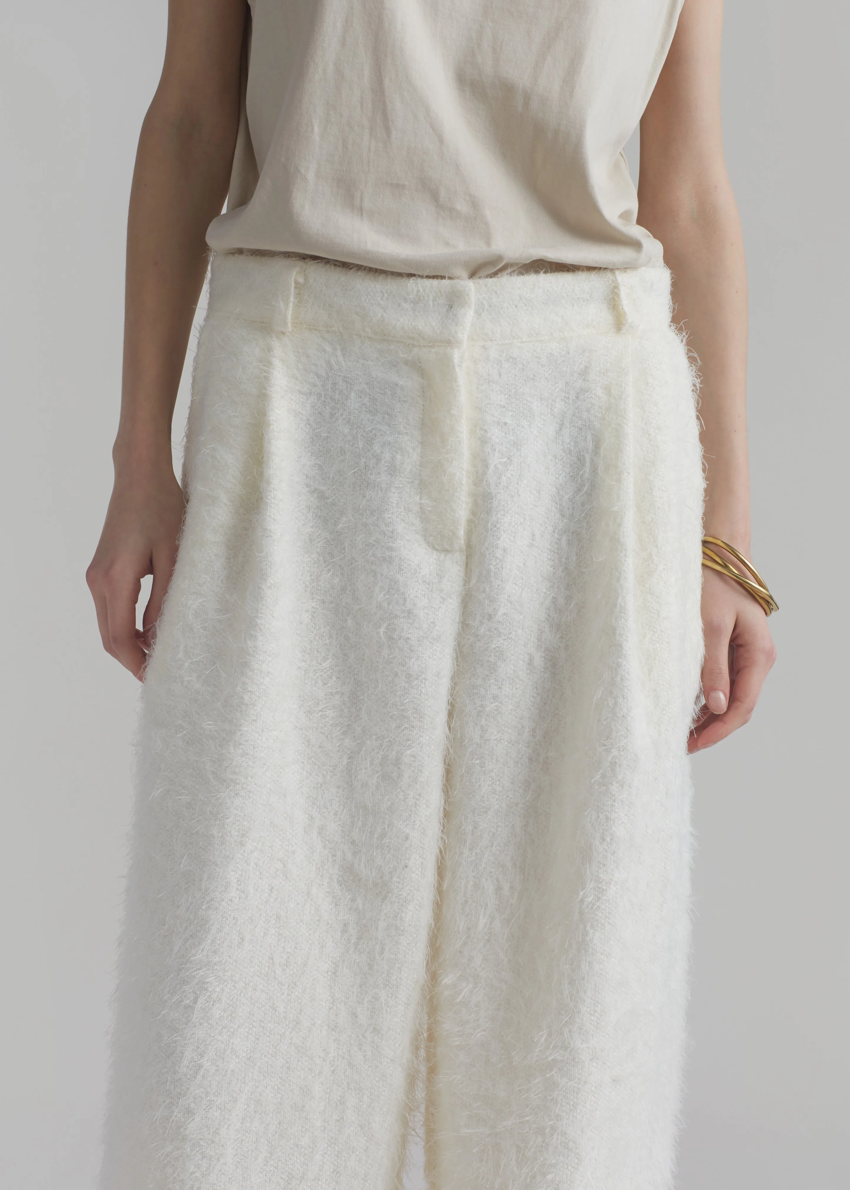 Millie Fluffy Pants - White sold by Frankie Shop product image thumbnail 5
