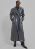 Tina Faux Leather Trench Coat - Grey sold by Frankie Shop