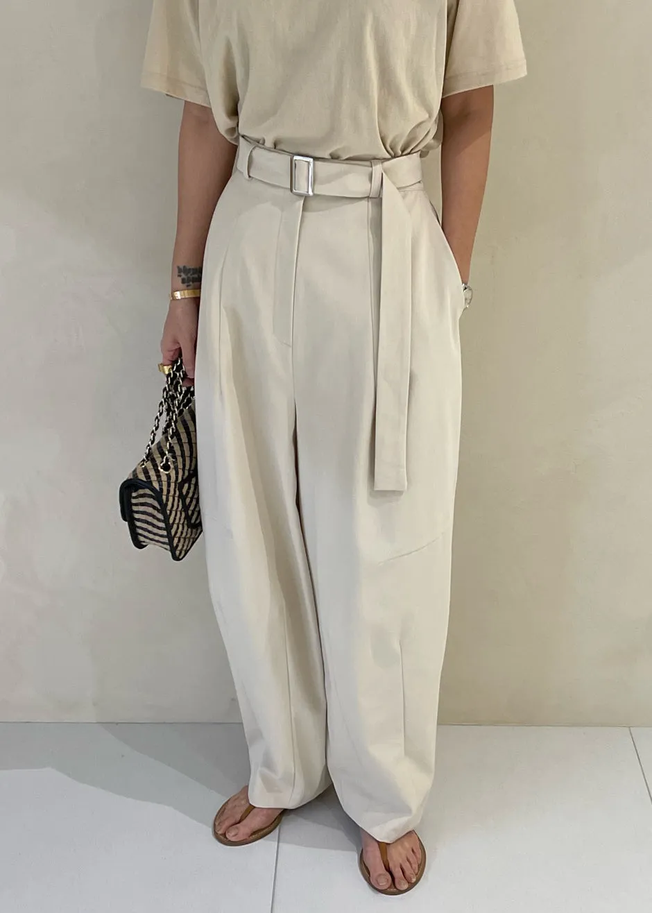 Mia Belted Pants - Beige sold by Frankie Shop product image thumbnail 3