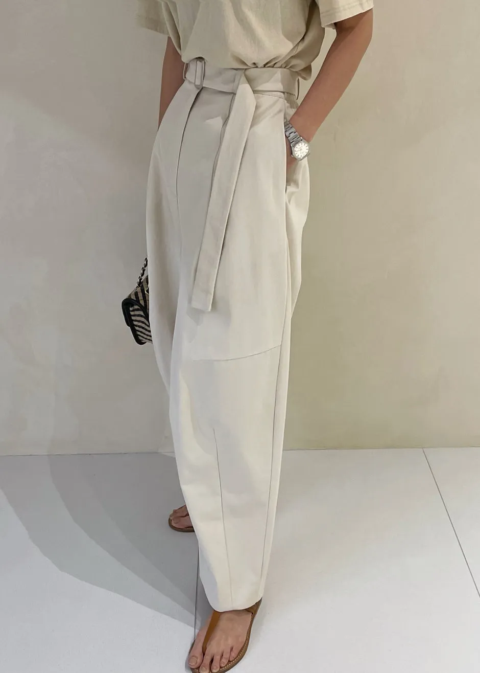 Mia Belted Pants - Beige sold by Frankie Shop product image thumbnail 4