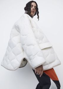 Teddy Quilted Jacket - Ivory/Clay sold by Frankie Shop