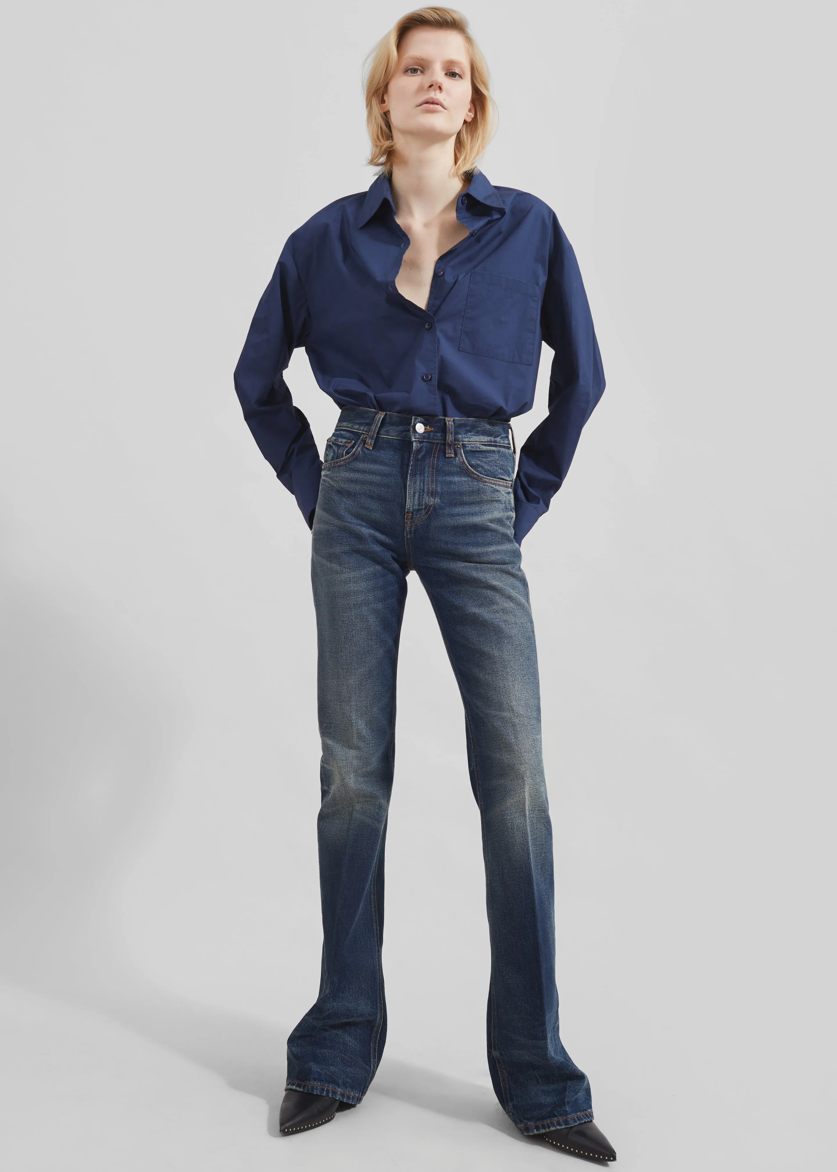 Haikure Flora Flared Jeans - Vintage Blue sold by Frankie Shop product image thumbnail 4