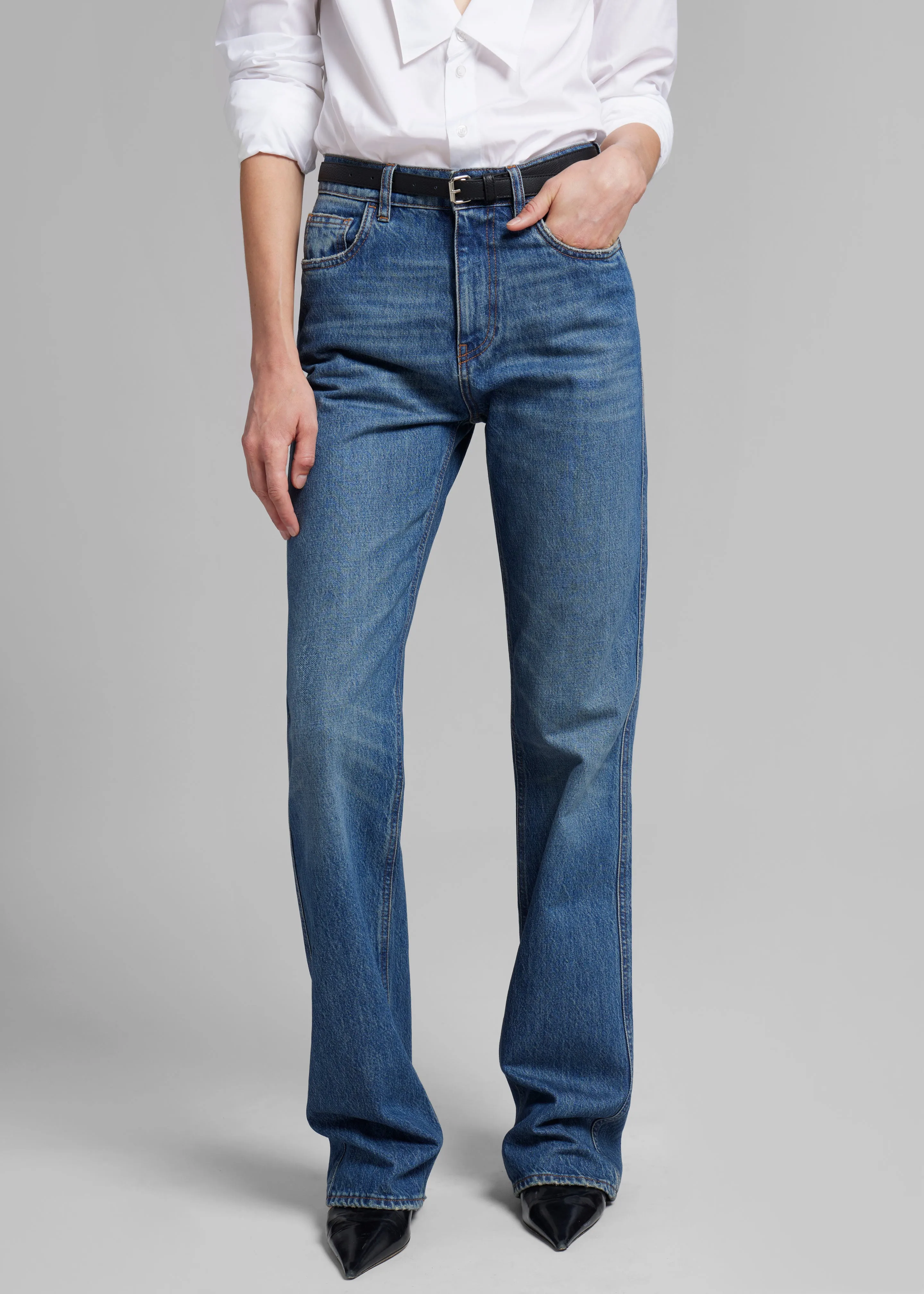 Coperni Straight Leg Denim Pants - Blue sold by Frankie Shop