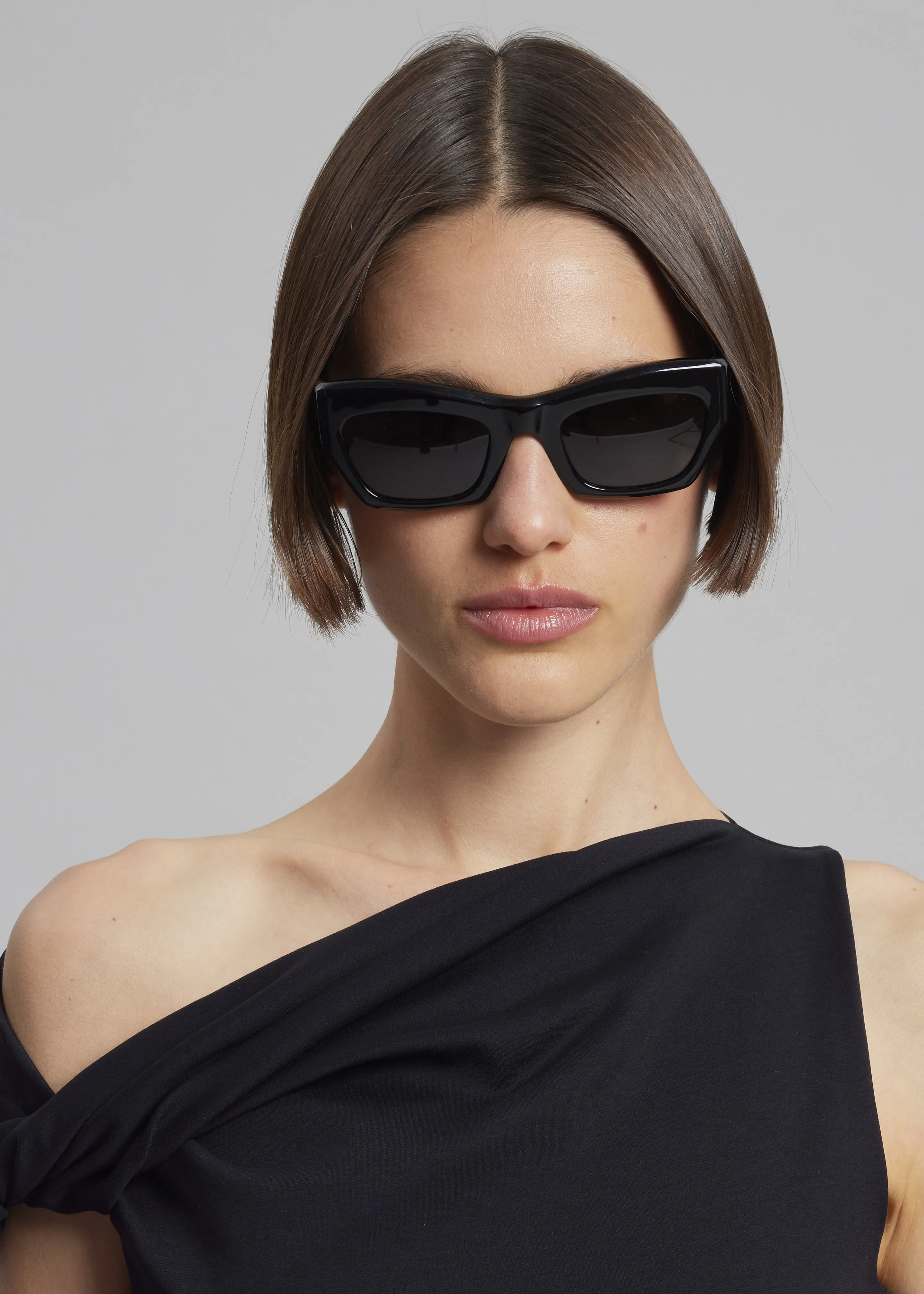 Port Tanger Ayreen Sunglasses - Black Acetate/Black Lens sold by Frankie Shop product image thumbnail 2