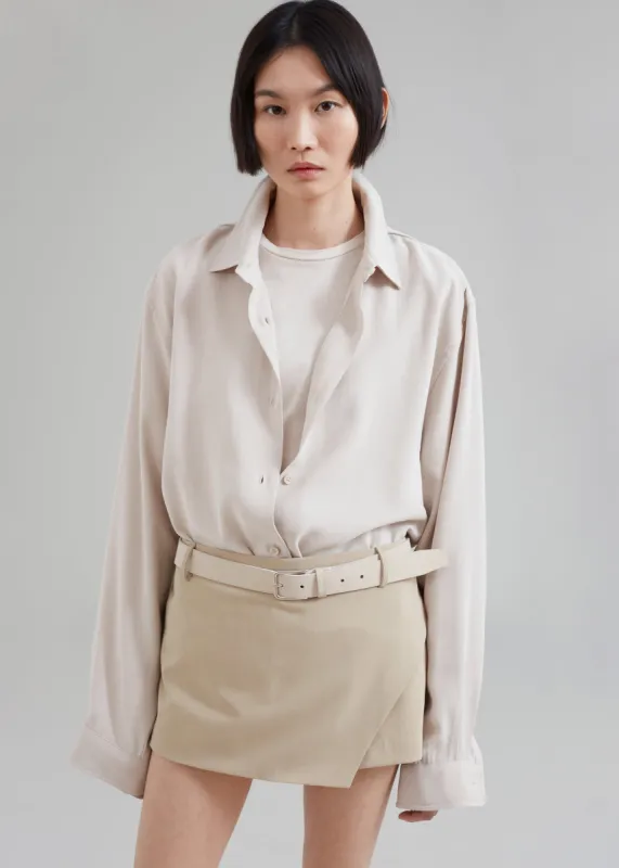 Verona Mini Skort - Beige made by Frankie Shop