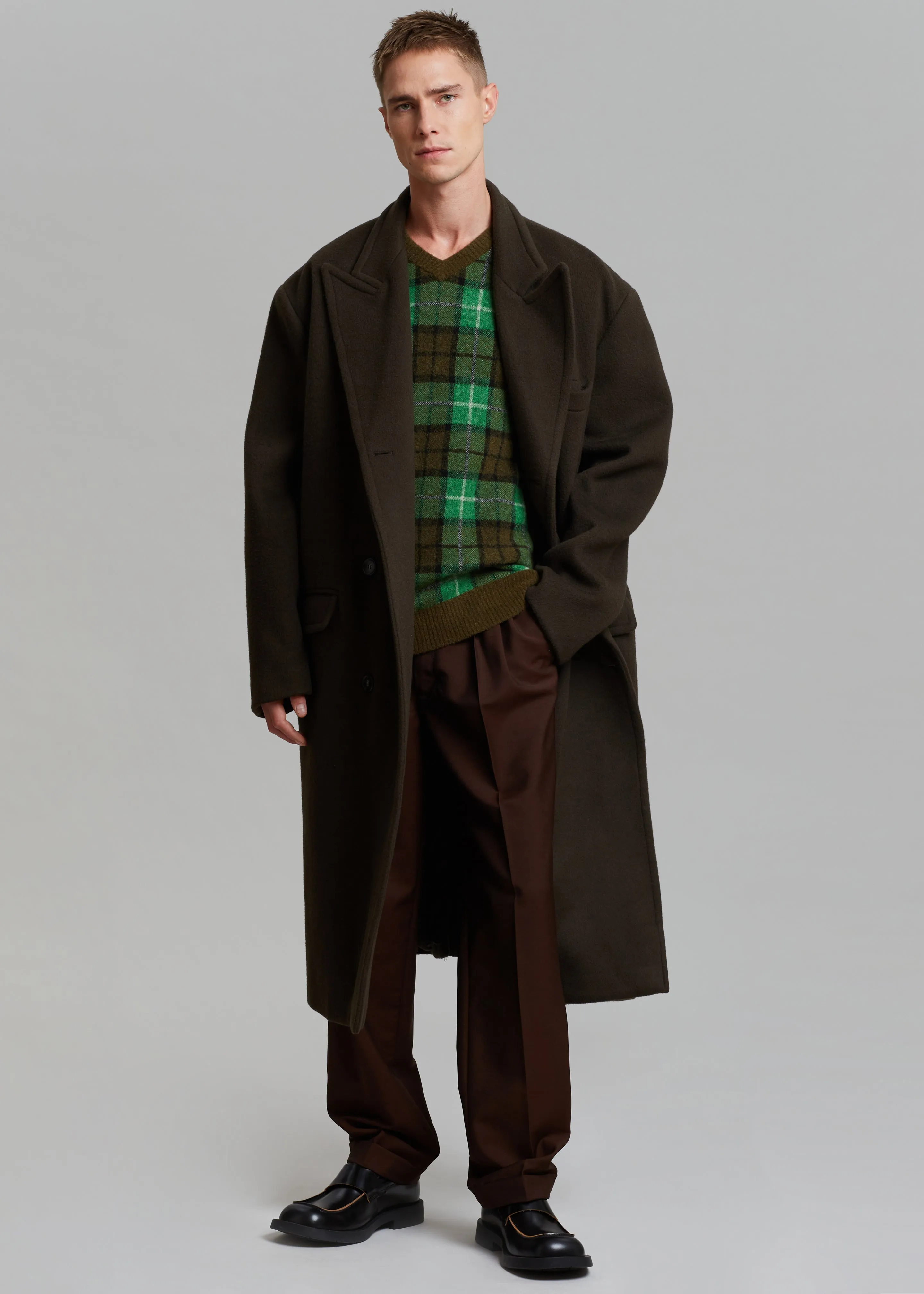 Curtis Oversized Coat - Dark Brown sold by Frankie Shop