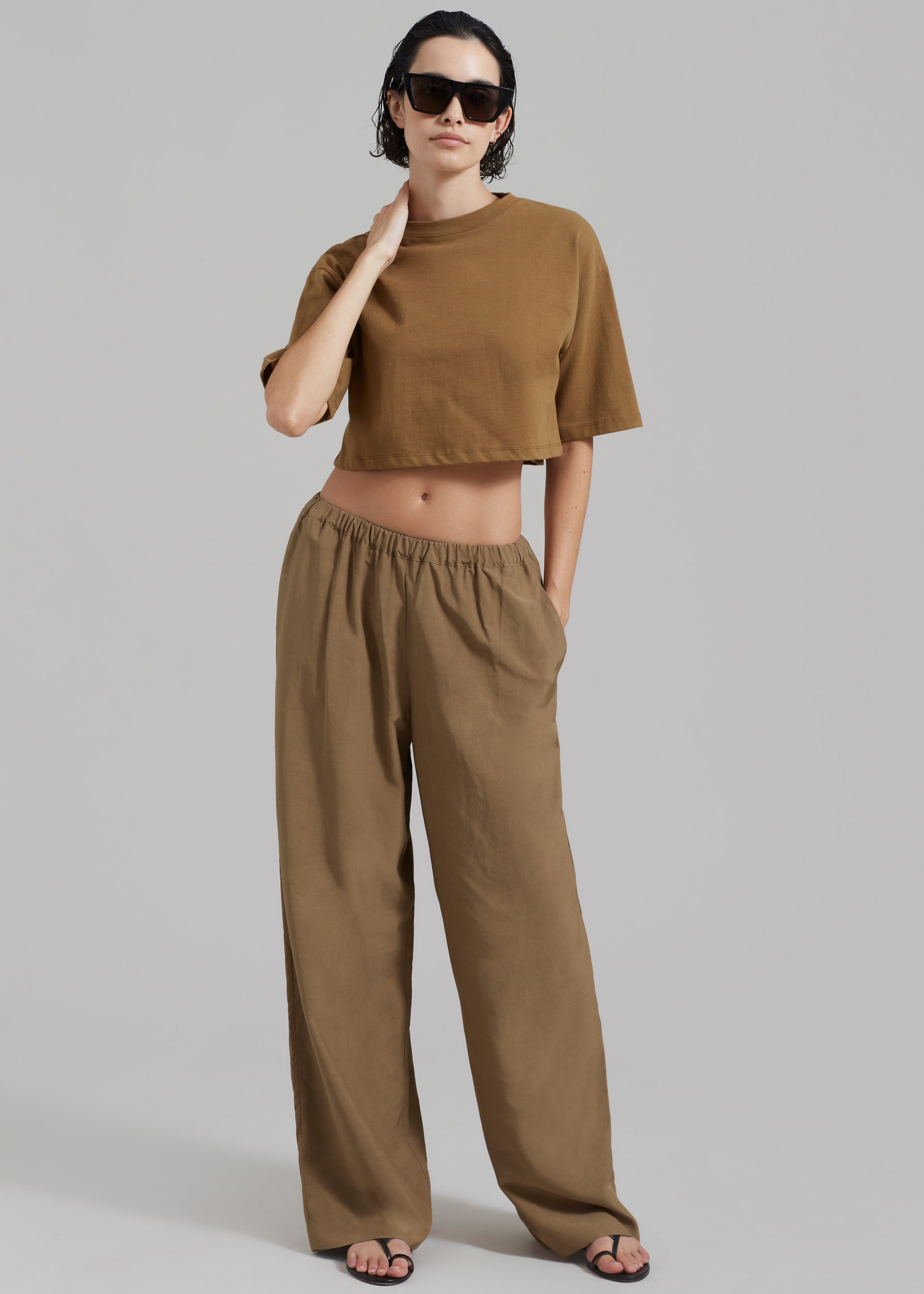Greer Pants - Khaki sold by Frankie Shop product image thumbnail 4