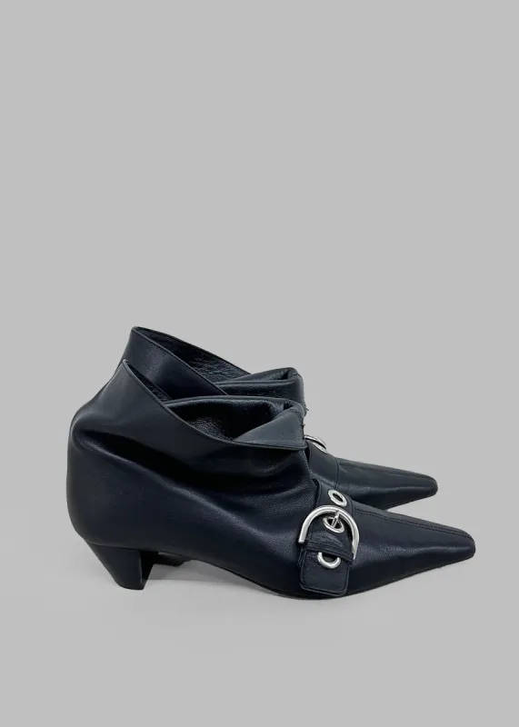 Low Classic Belted Ankle Boots - Black sold by Frankie Shop