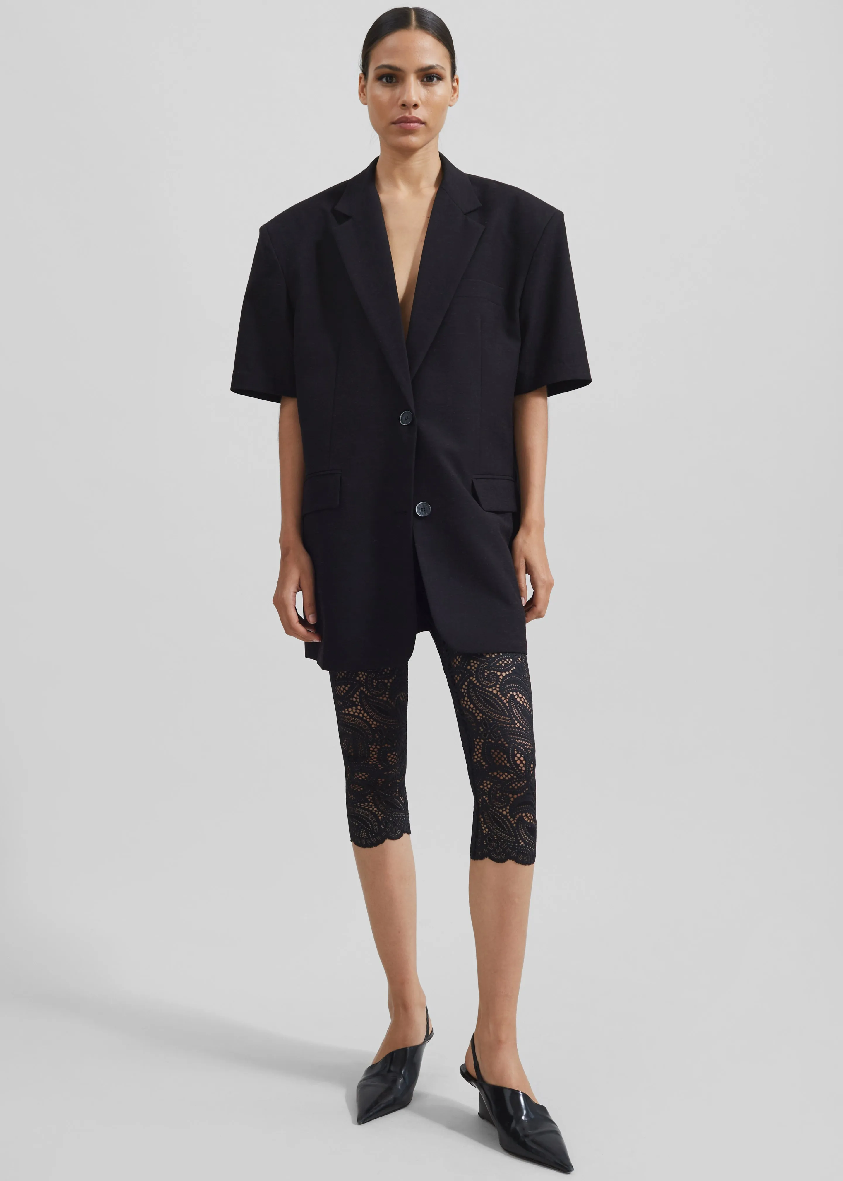 Maisie Short Sleeve Blazer - Black sold by Frankie Shop product image thumbnail 4