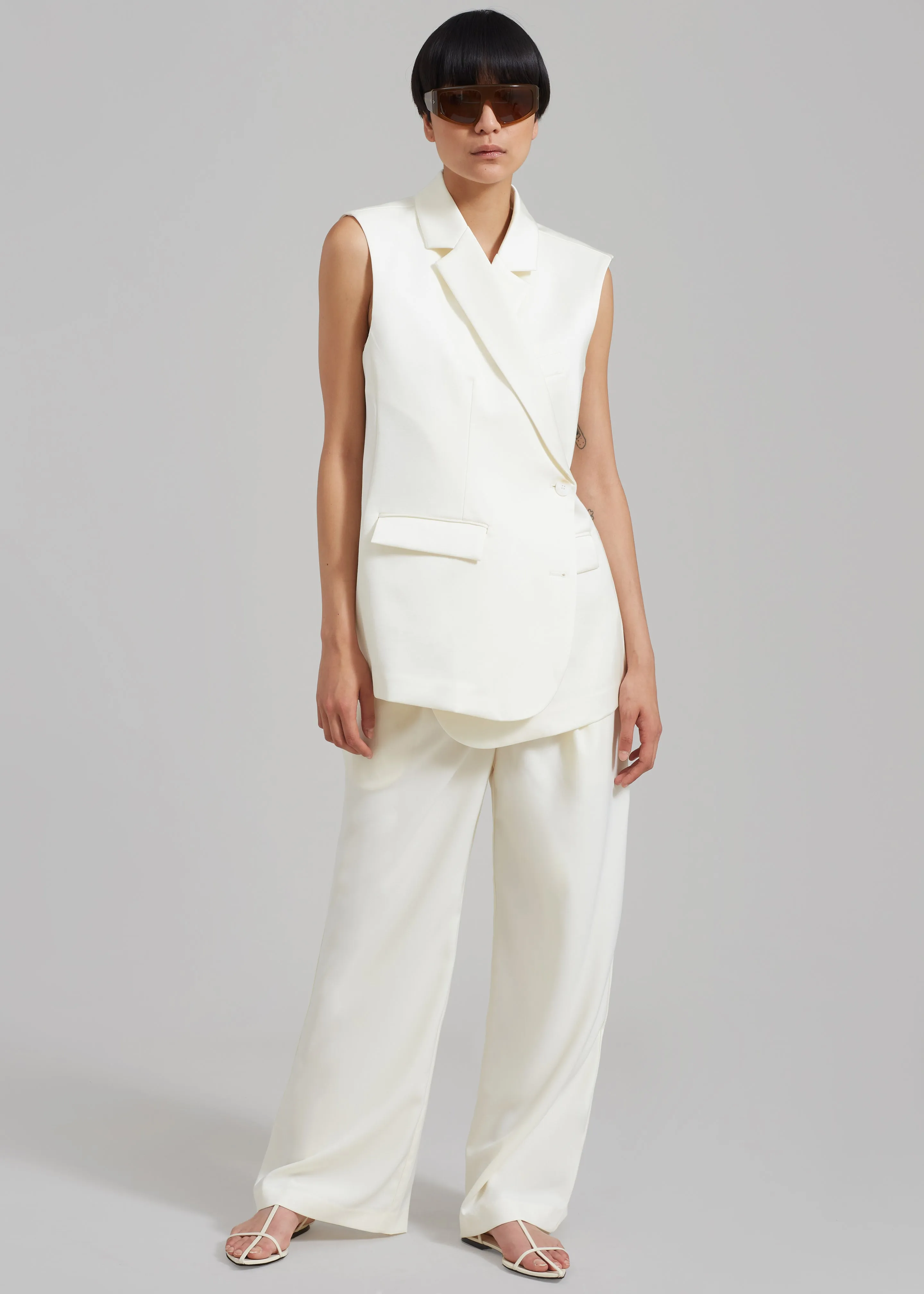 Ellie Darted Boxer Trousers - Cream sold by Frankie Shop product image thumbnail 5