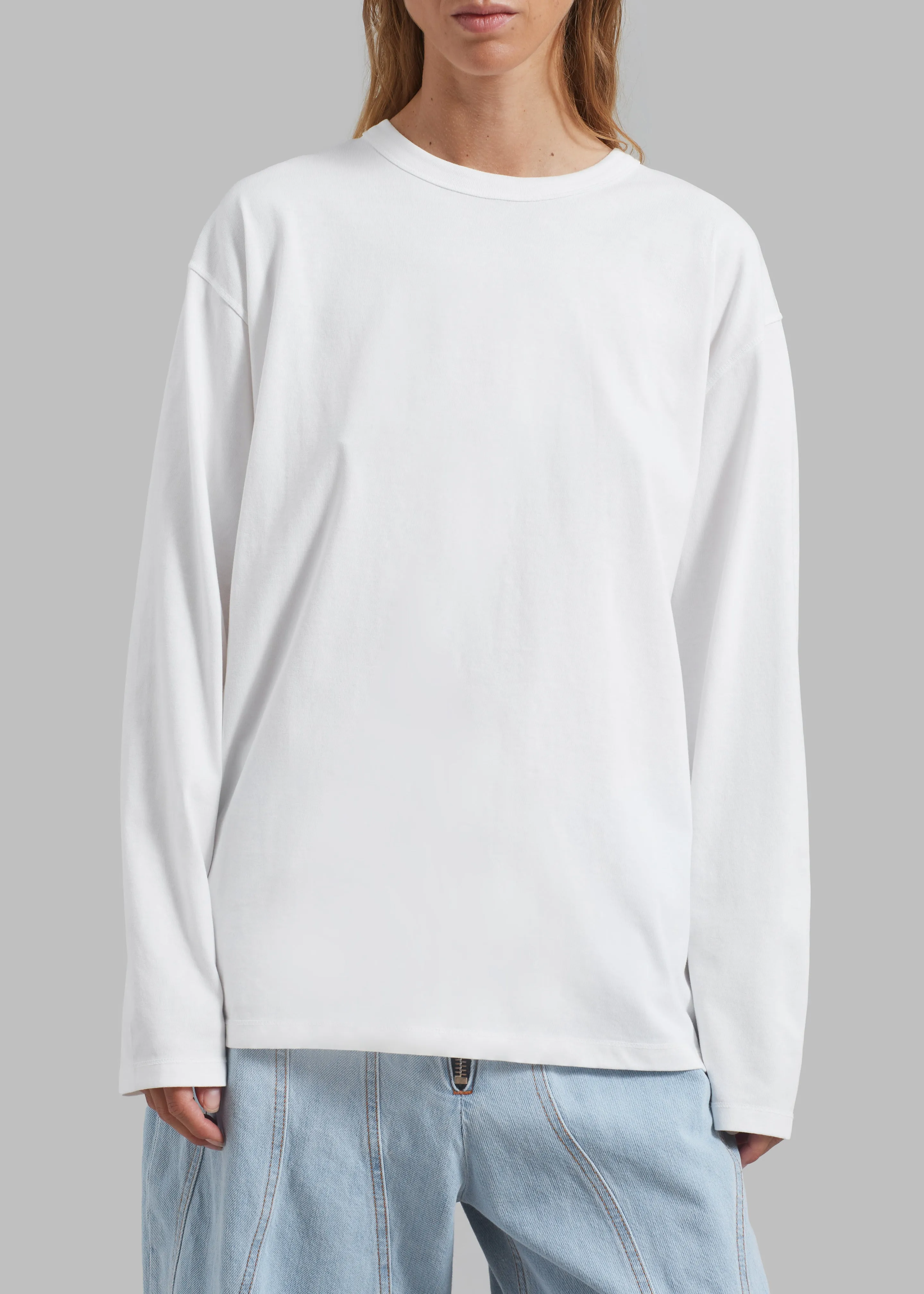 Bennett Long Sleeves Tee - Ivory sold by Frankie Shop product image thumbnail 3