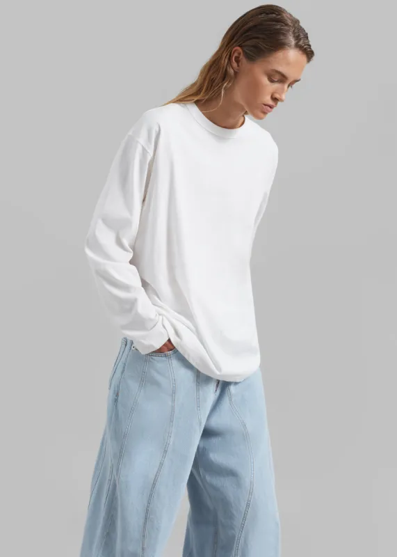 Bennett Long Sleeves Tee - Ivory sold by Frankie Shop
