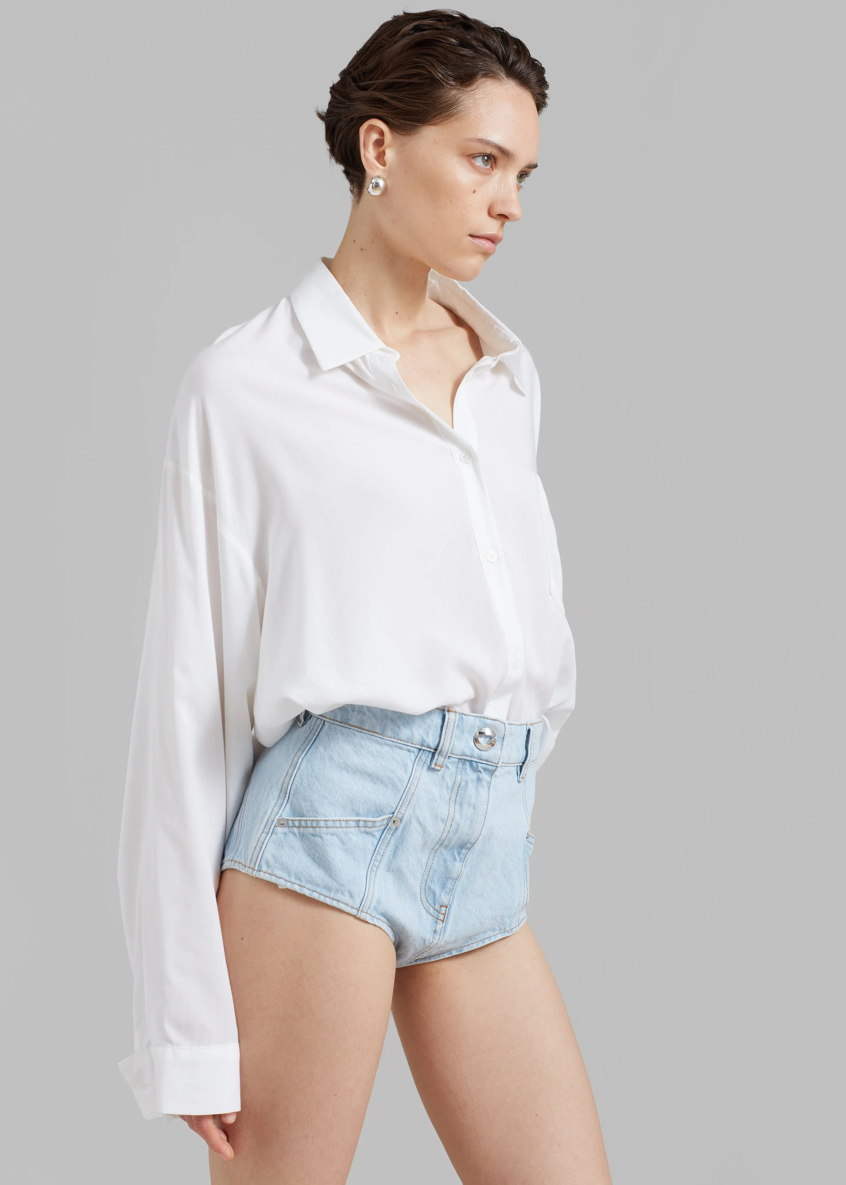 Coperni Denim High-Waisted Briefs - Ice Blue sold by Frankie Shop product image thumbnail 3