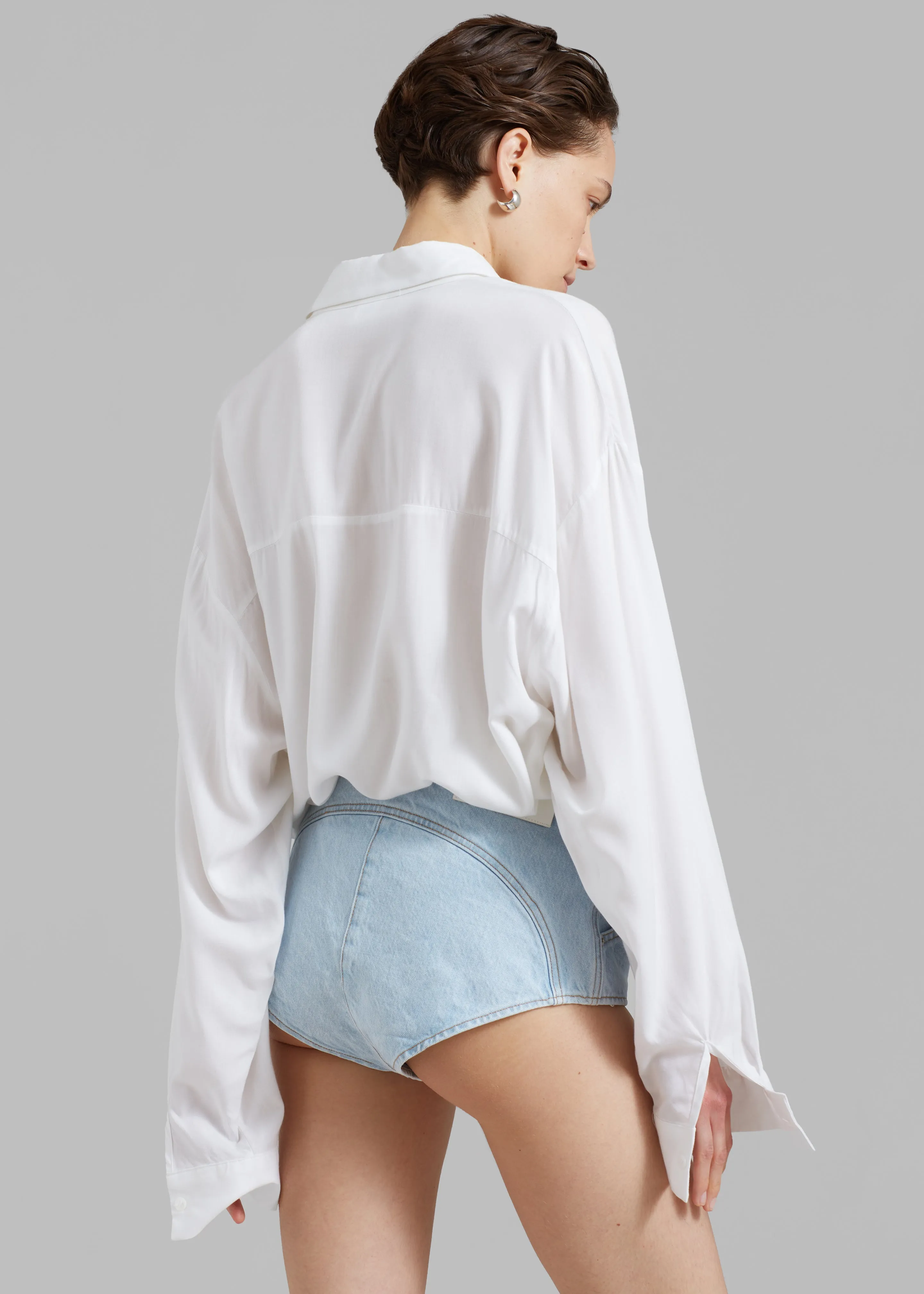 Coperni Denim High-Waisted Briefs - Ice Blue sold by Frankie Shop product image thumbnail 2