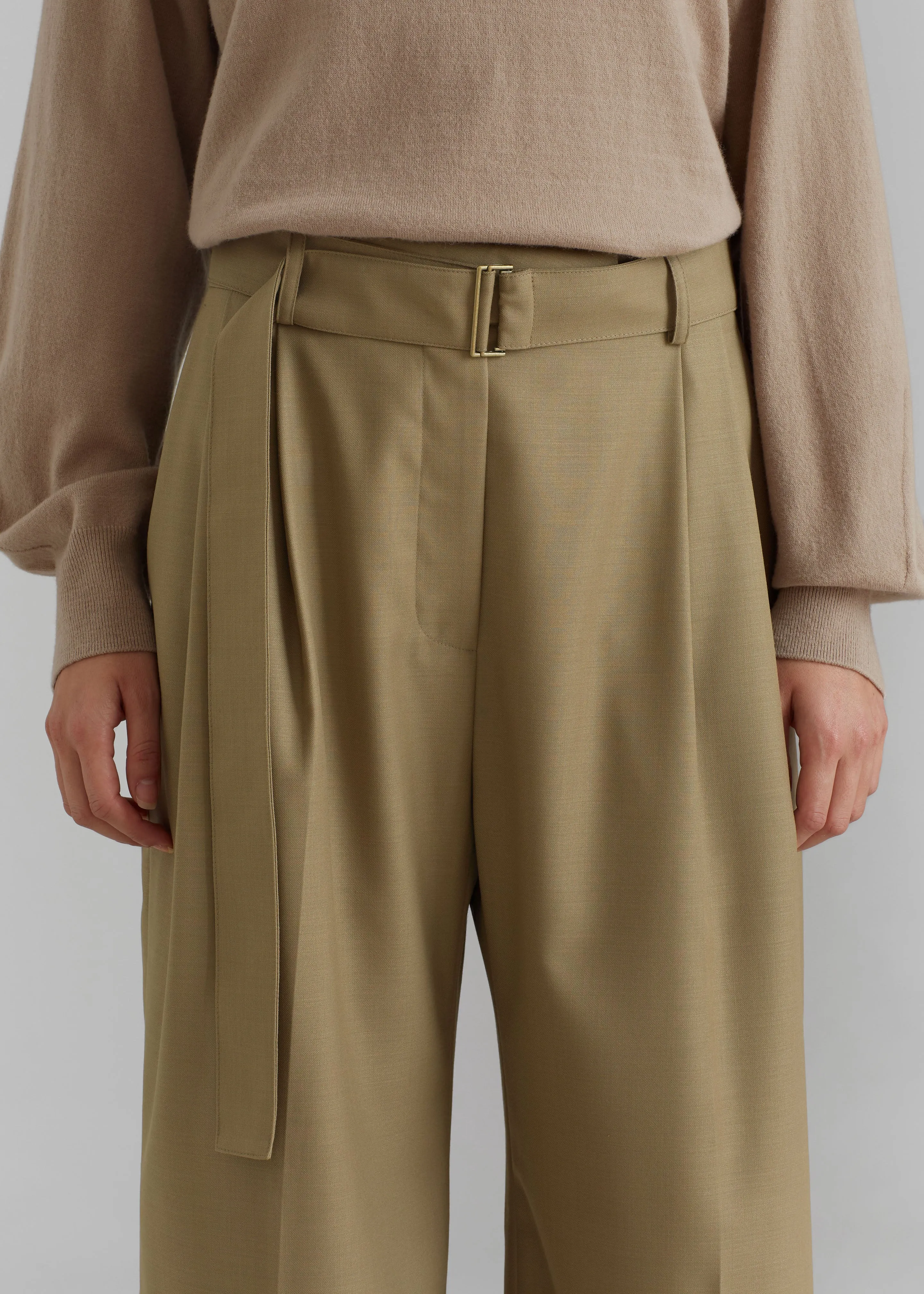 Lyxe Belted Pants - Taupe sold by Frankie Shop product image thumbnail 2