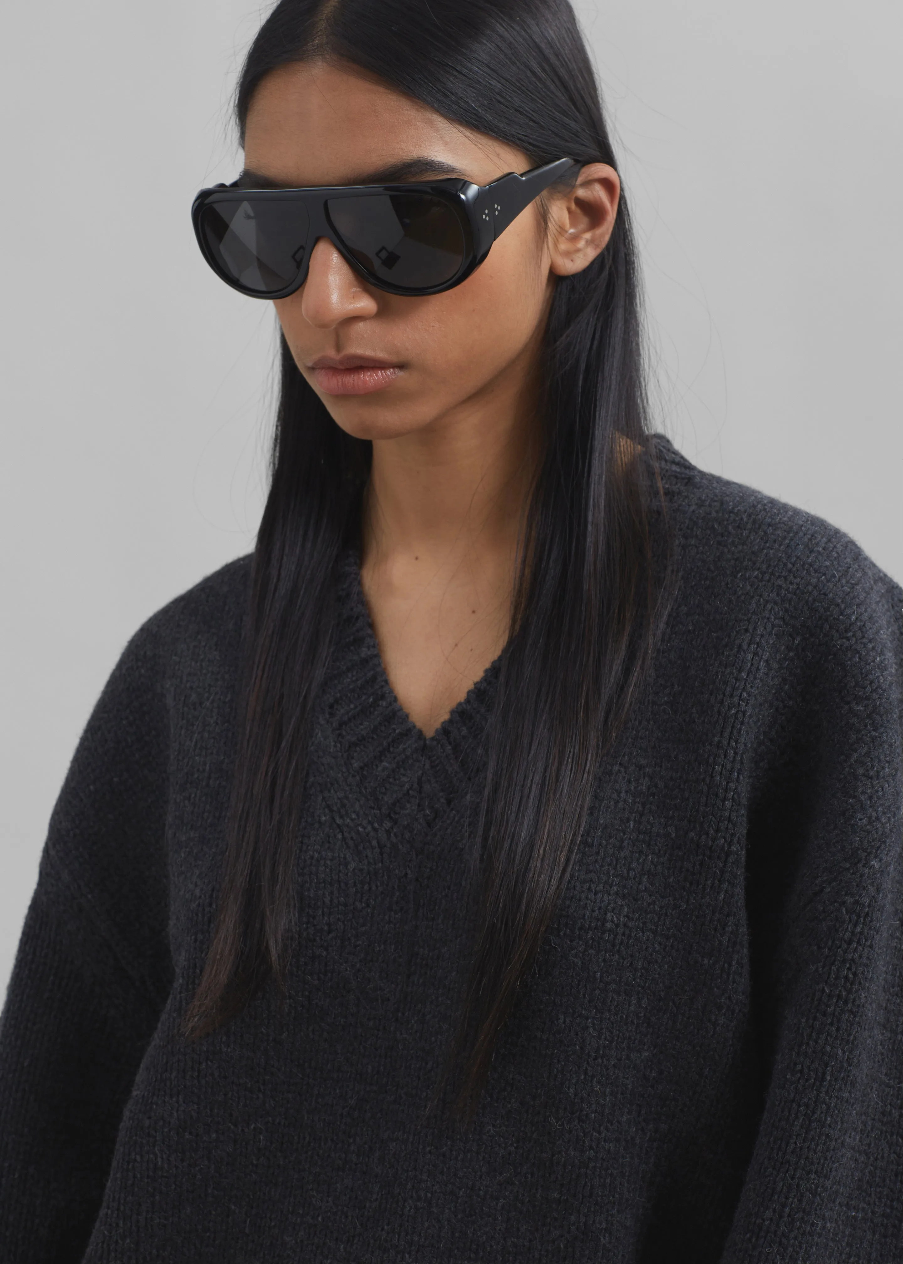 Edina Two Tone Wool Sweater - Charcoal sold by Frankie Shop product image thumbnail 5