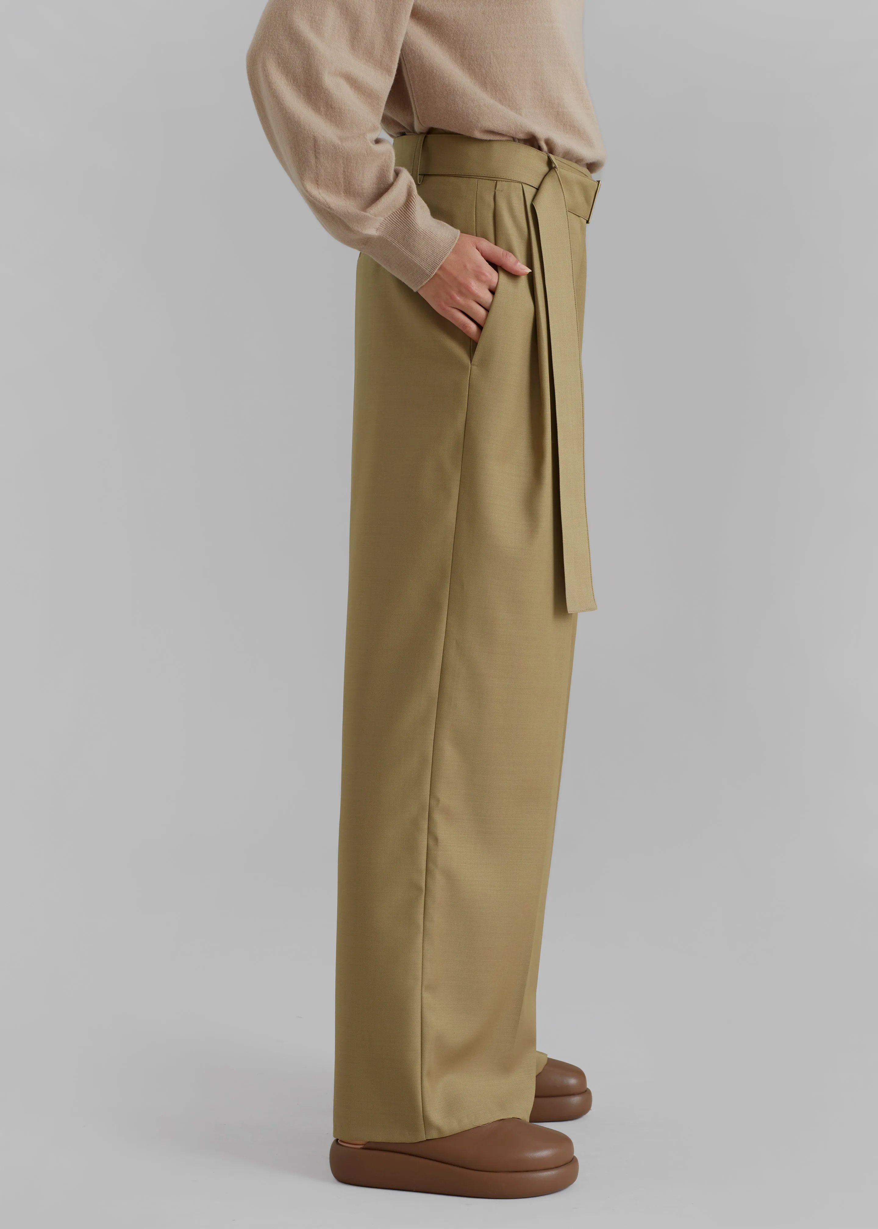 Lyxe Belted Pants - Taupe sold by Frankie Shop product image thumbnail 4
