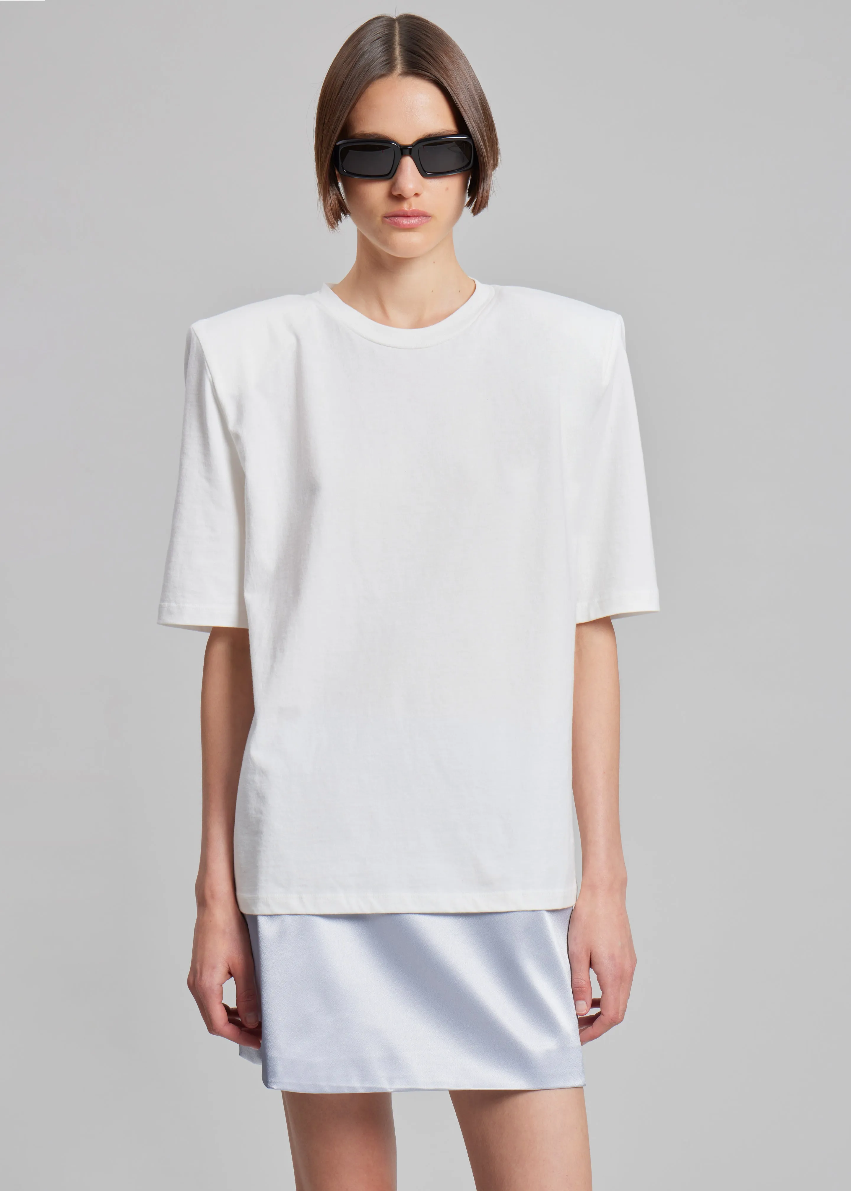 Jinan Silky Mini Skirt - Silver sold by Frankie Shop product image thumbnail 3