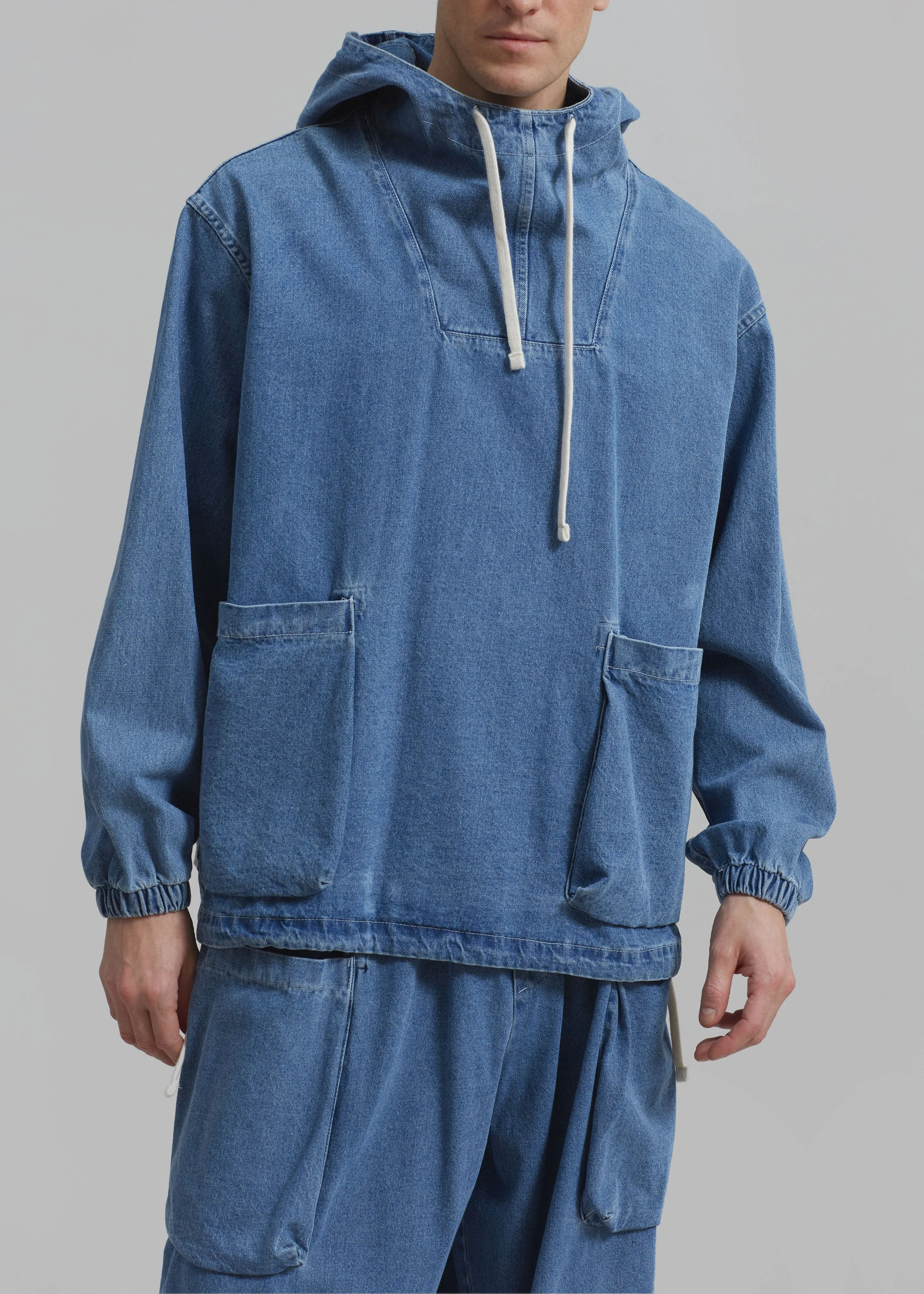 Cliff Denim Hoodie - Worn Wash sold by Frankie Shop product image thumbnail 4